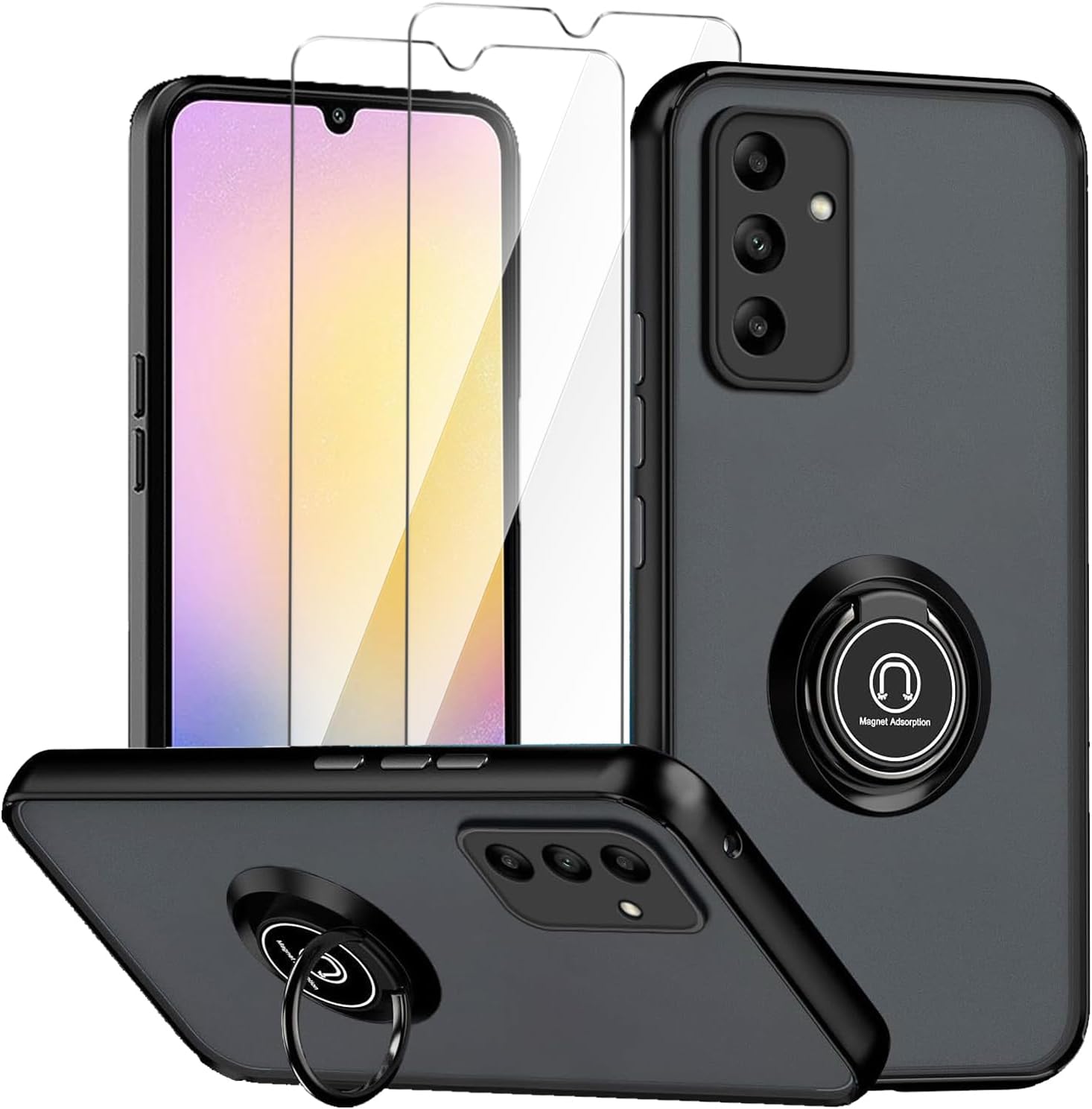 Samsung Galaxy A25  Case Kickstand Shockproof Cover Heavy Duty & Screen Protector
