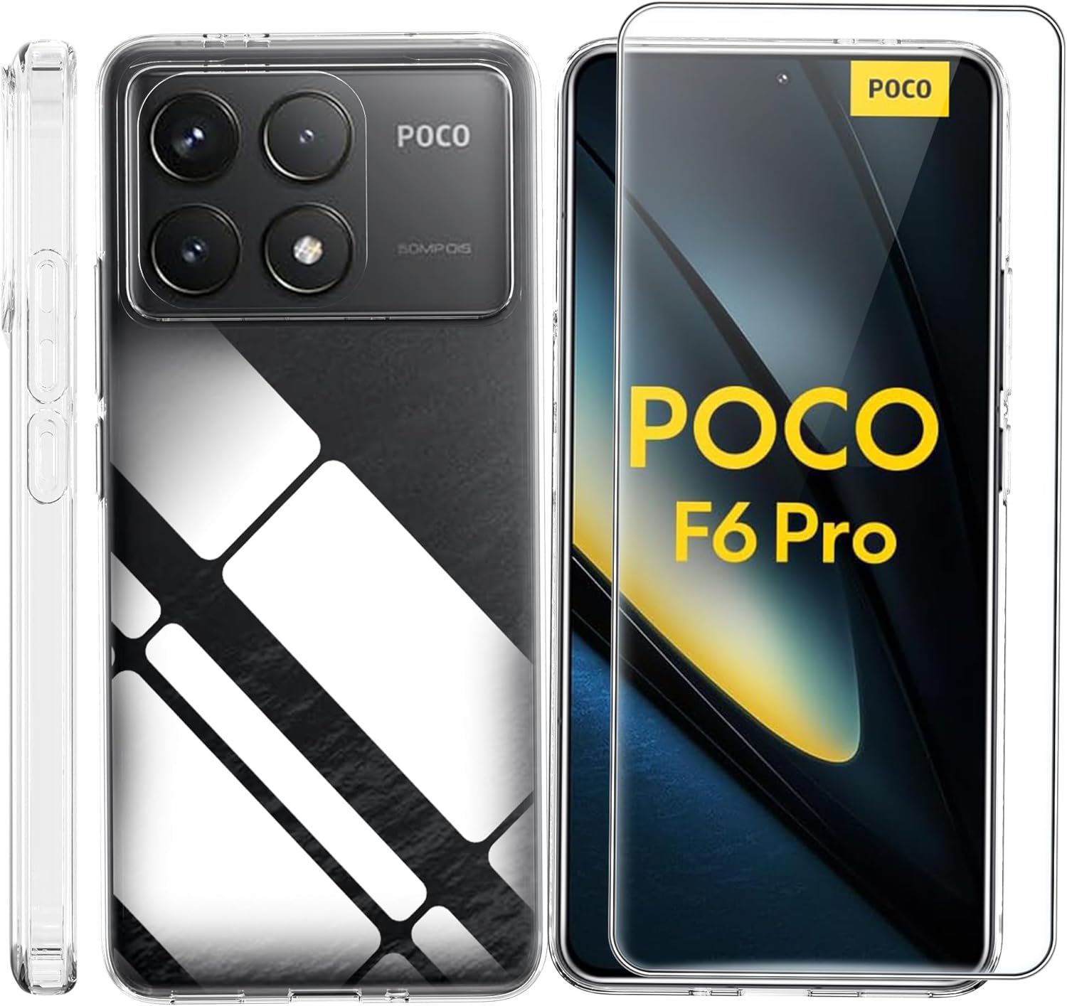 Xiaomi Poco F6 Pro Case Clear Silicone Gel Phone