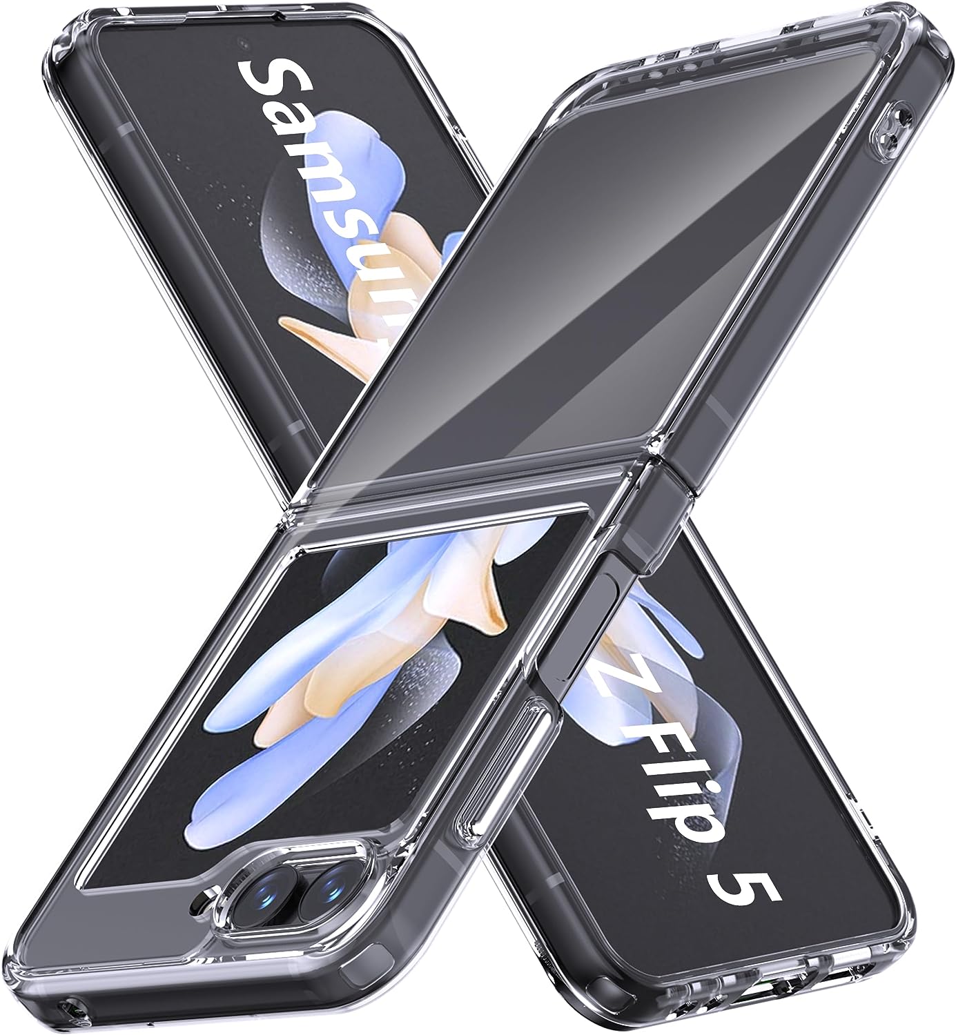 Samsung Galaxy Z Flip 5 Case Clear Shockproof Hard Cover