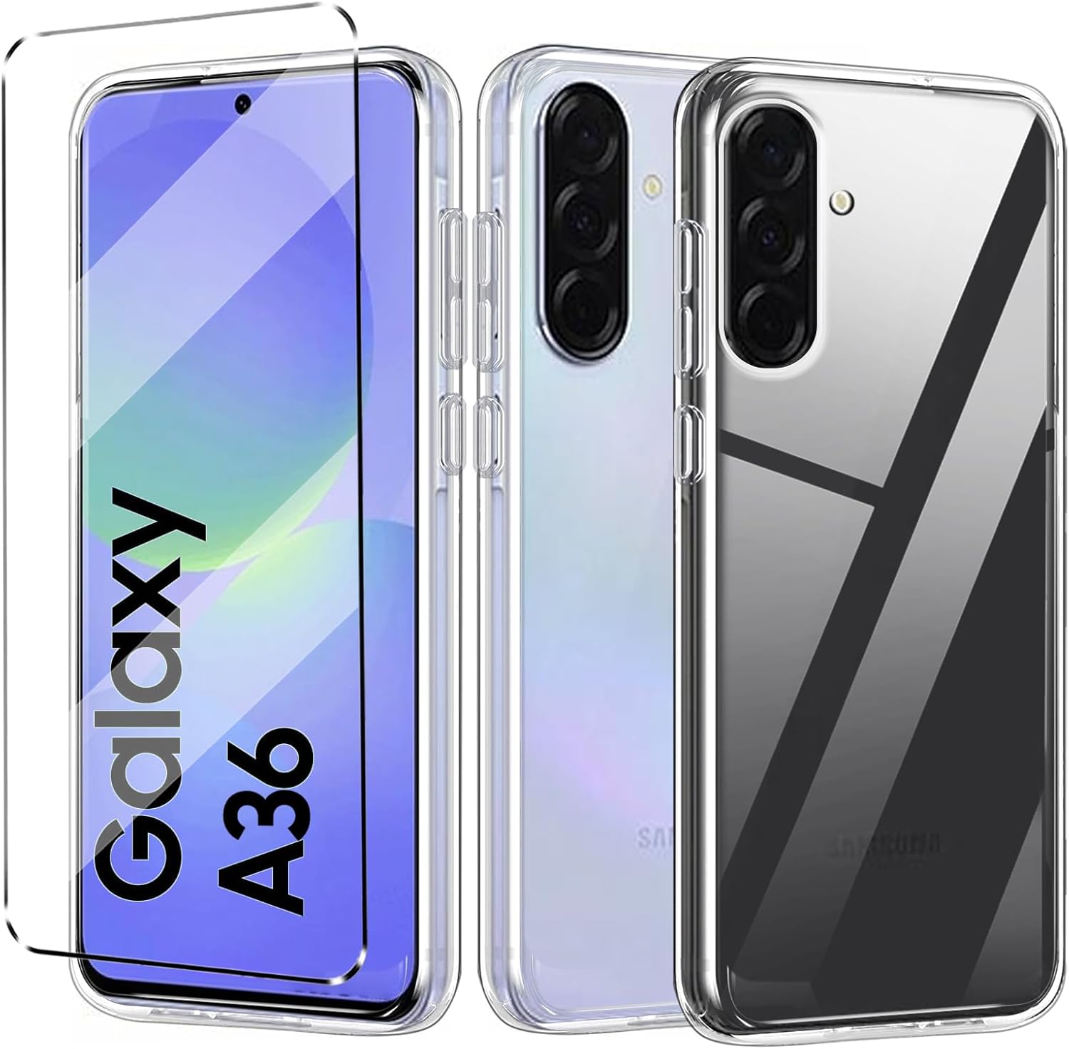Samsung Galaxy A36 5G Case Clear Phone Cover & Screen Protector