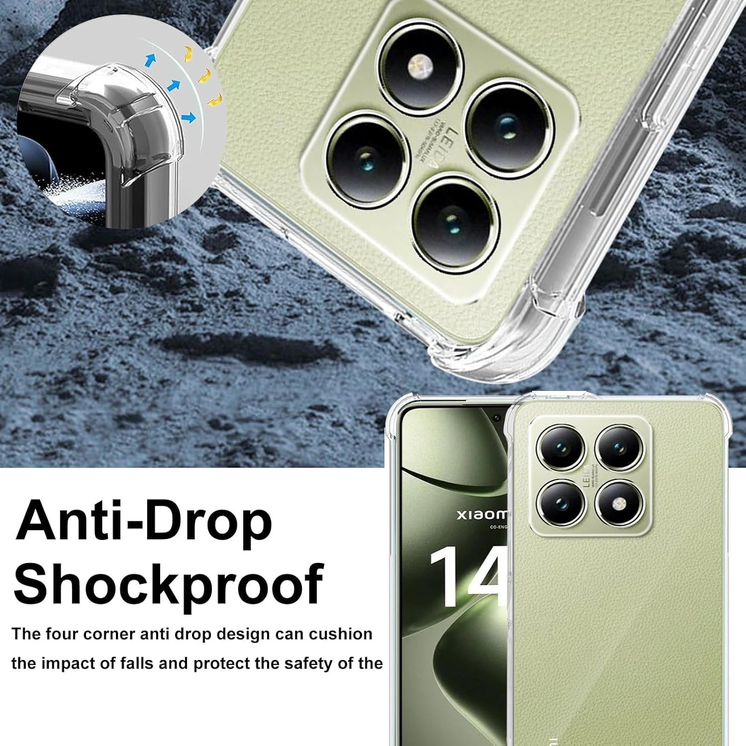 Xiaomi 14T / 14T Pro Case Clear Phone Cover & Screen Protector