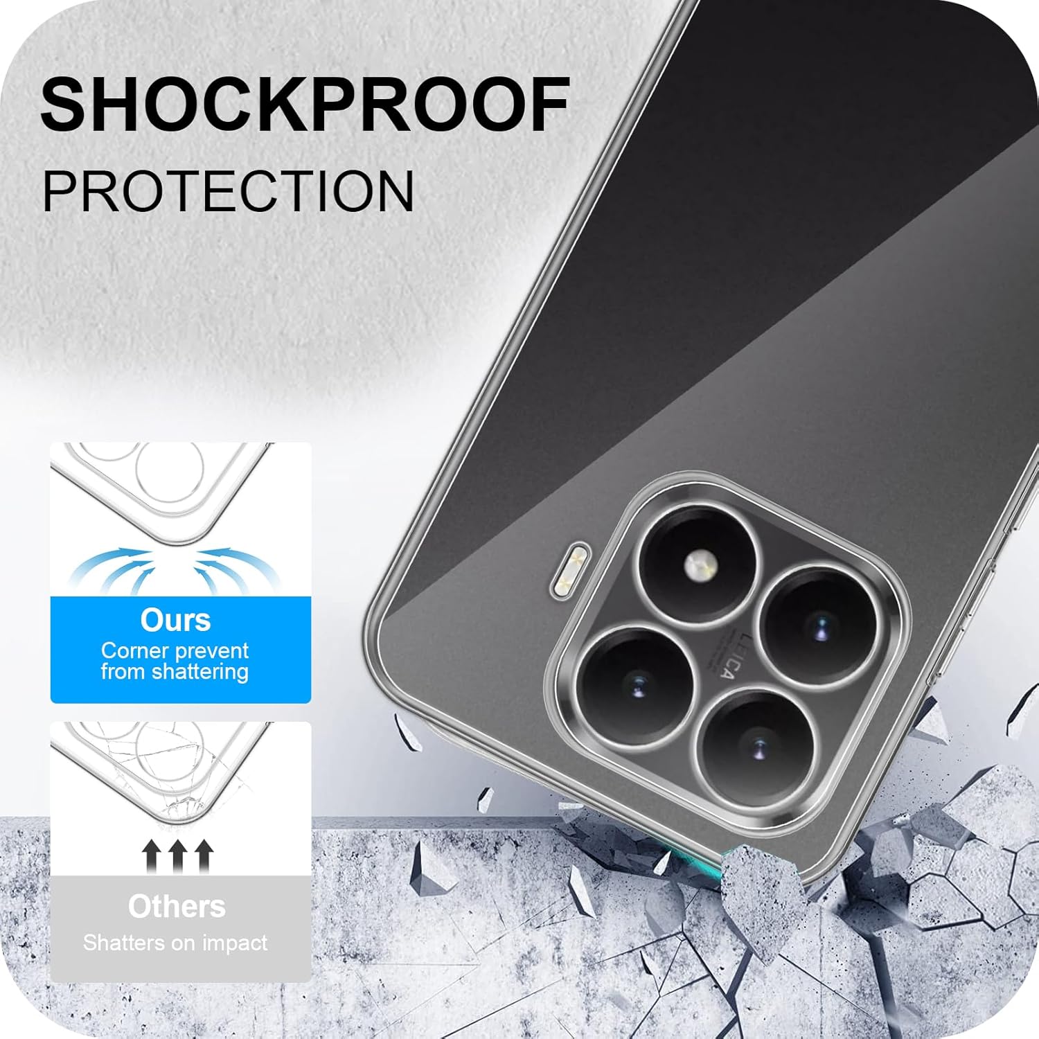 Xiaomi 15T /15T Pro Case Clear Gel Phone Cover