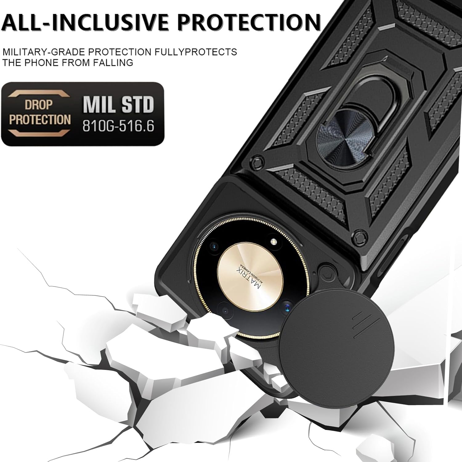 Honor Magic 6 Lite 5G Case Shockproof Ring Stand Phone Camera Lens Cover