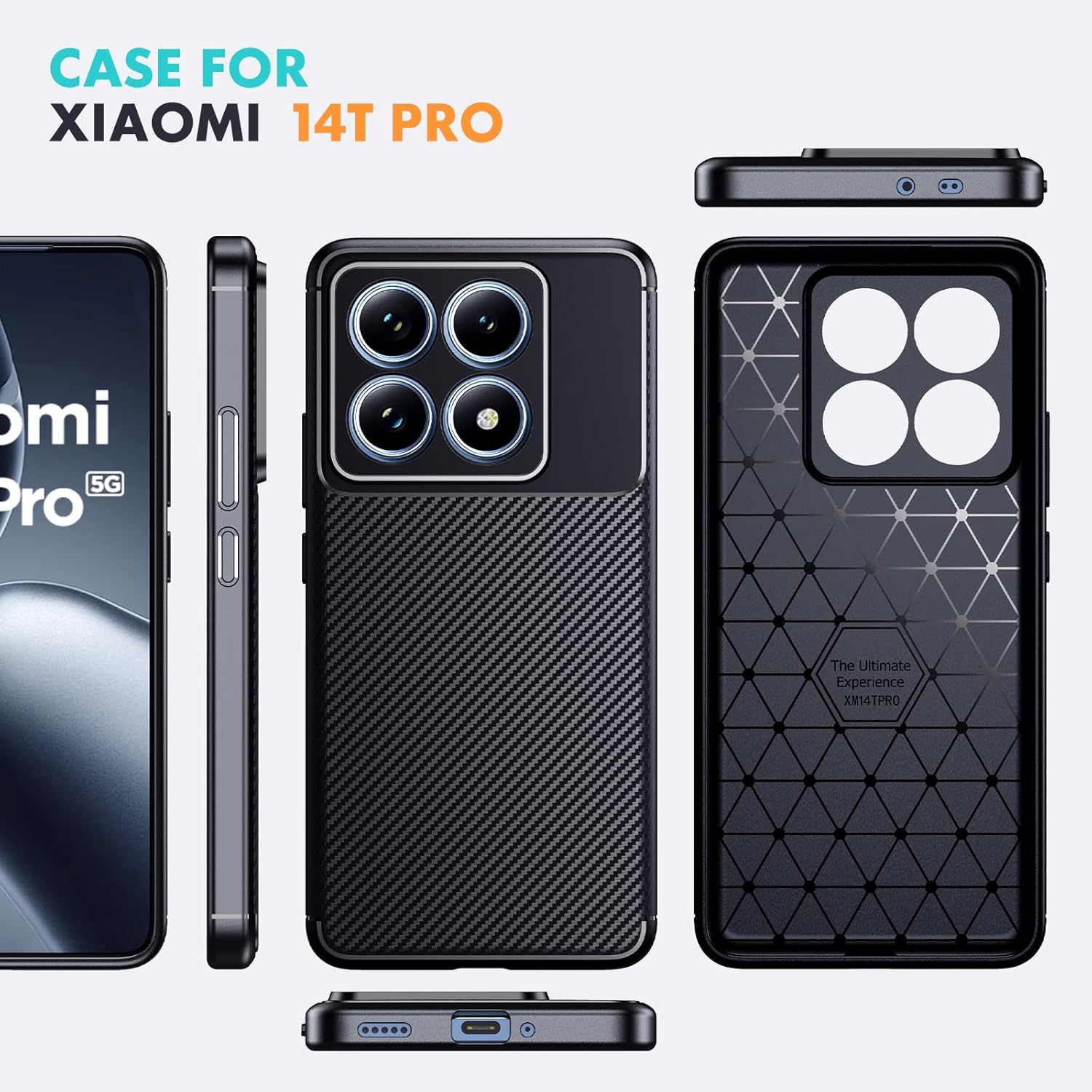 Xiaomi 14T / 14T Pro Case Carbon Fibre Phone Cover