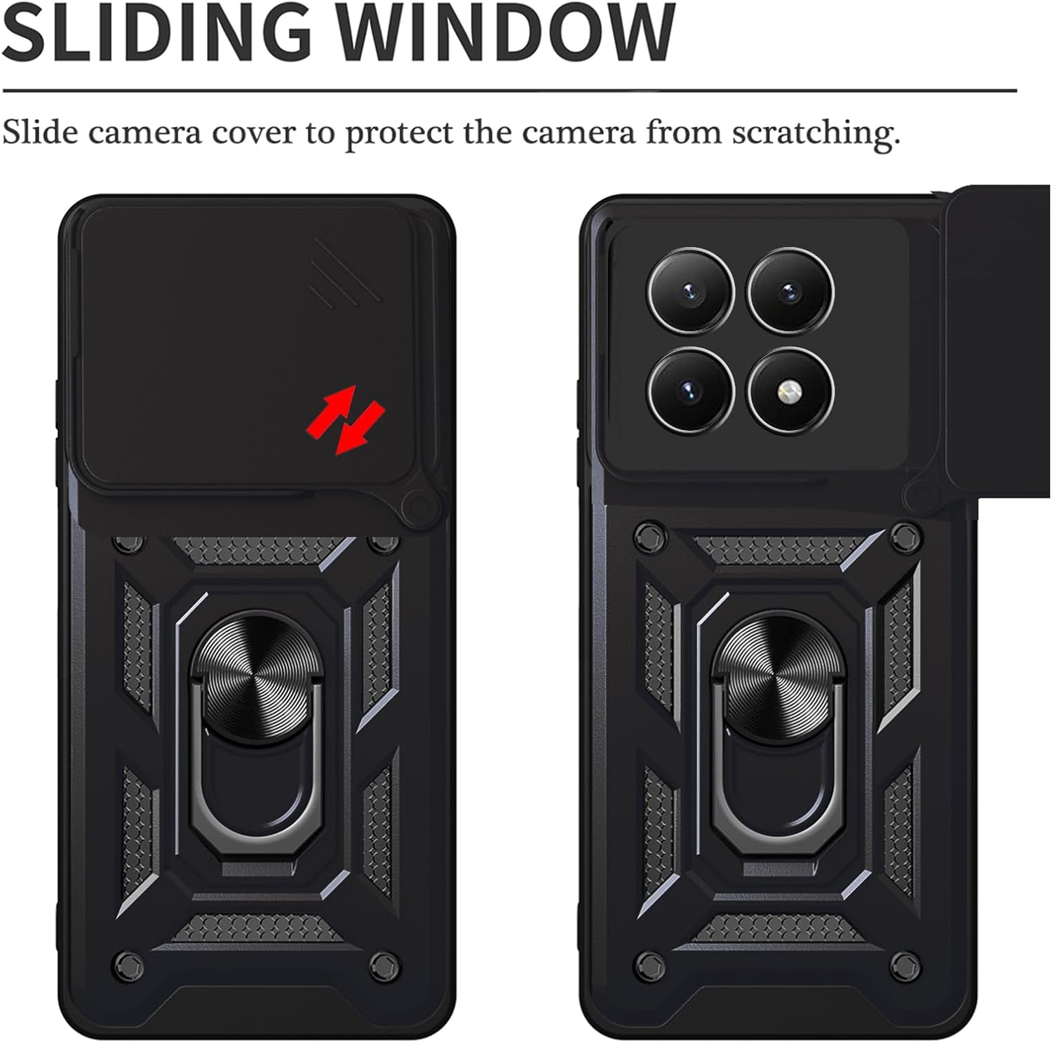 Xiaomi Poco F8 Pro / F8 Ultra Case Shockproof Ring Stand Phone Cover