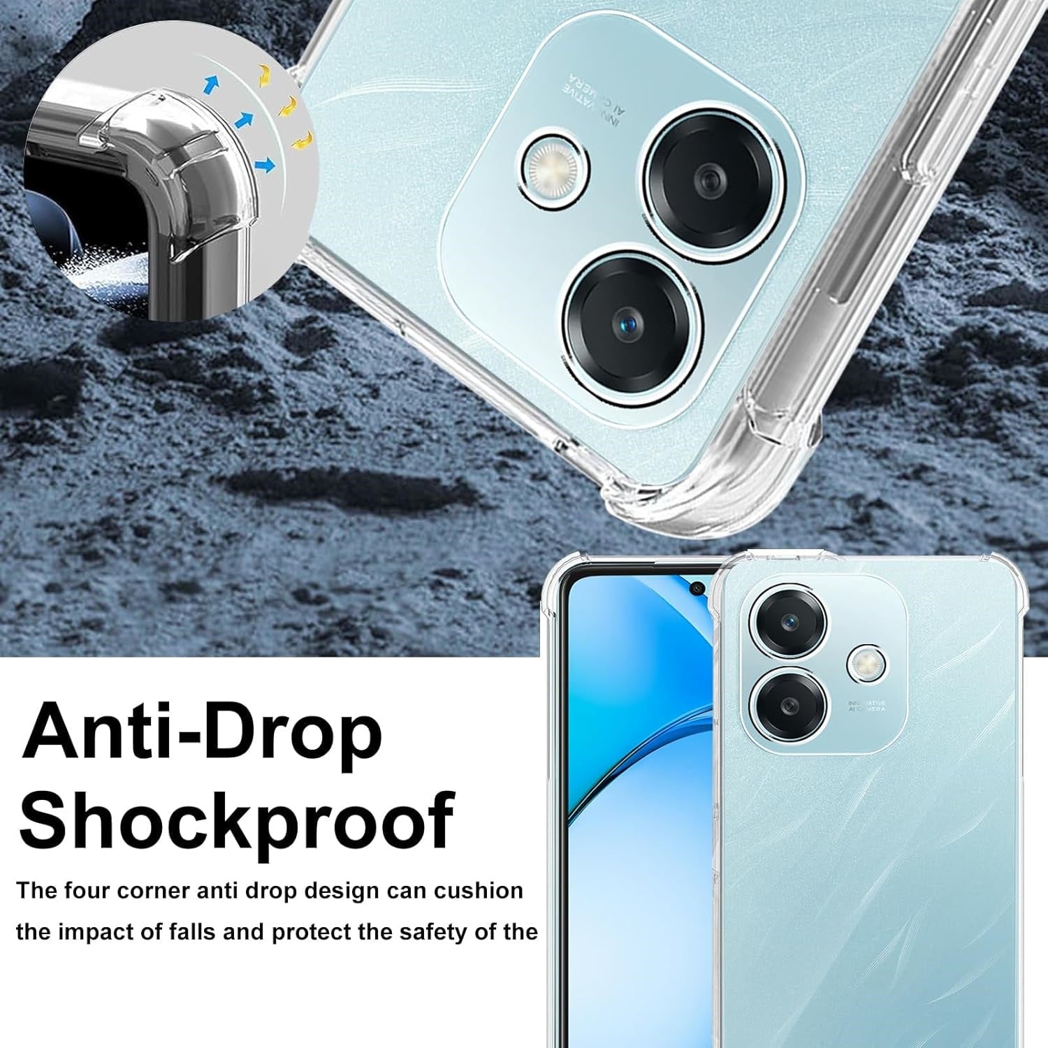 Oppo A60 5G A40 4G Case Clear Silicone Shockproof Gel Phone Cover