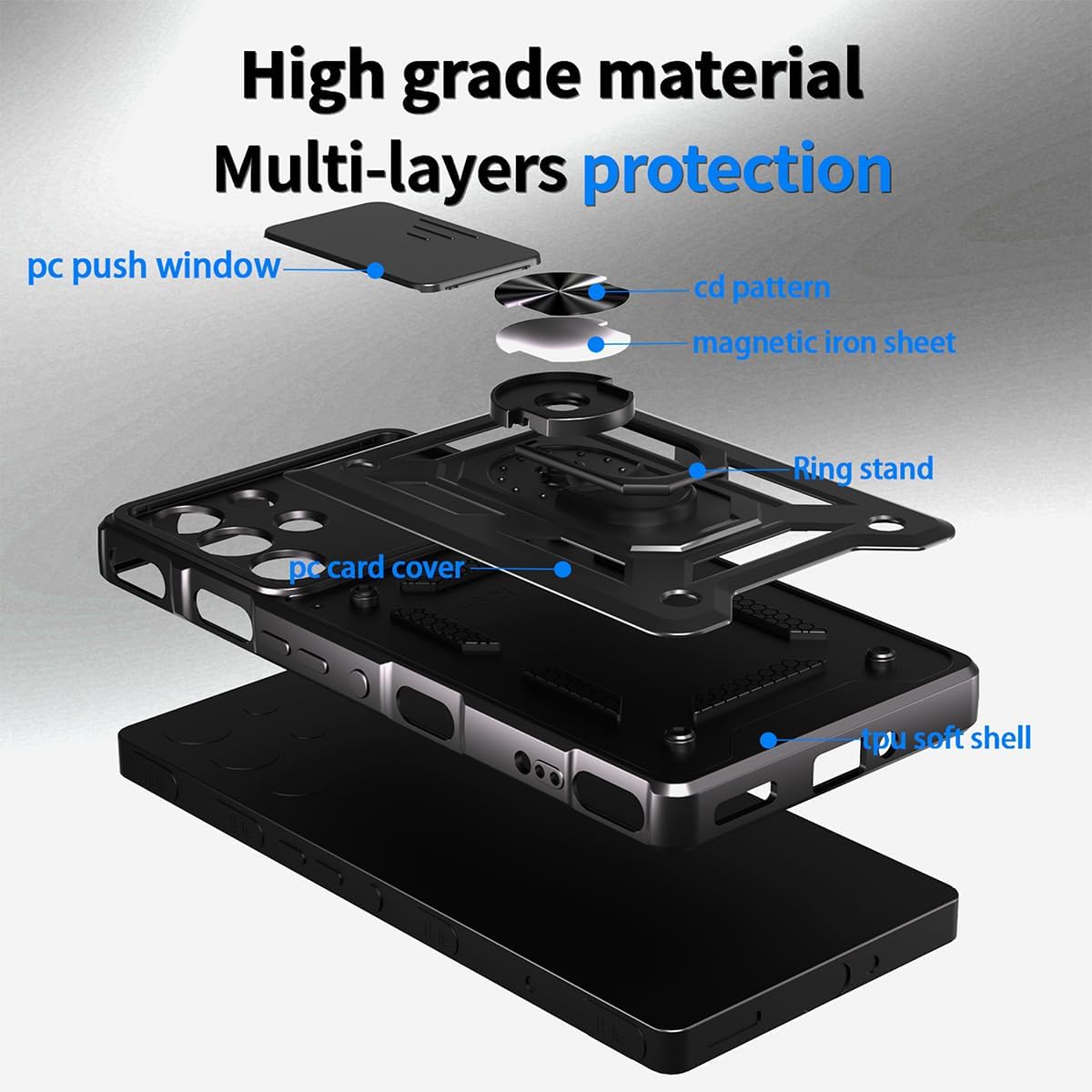 OnePlus 15 Case Shockproof Ring Stand Phone Cover