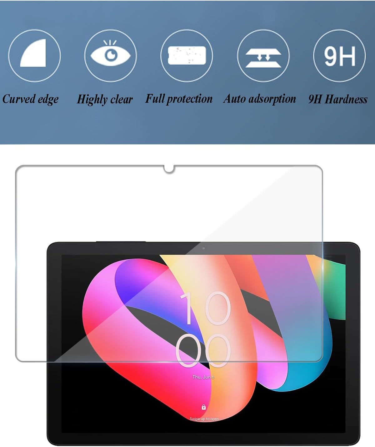 TCL Tab 10L Gen 3 Screen Protector Glass 10.1" [2 Pack}