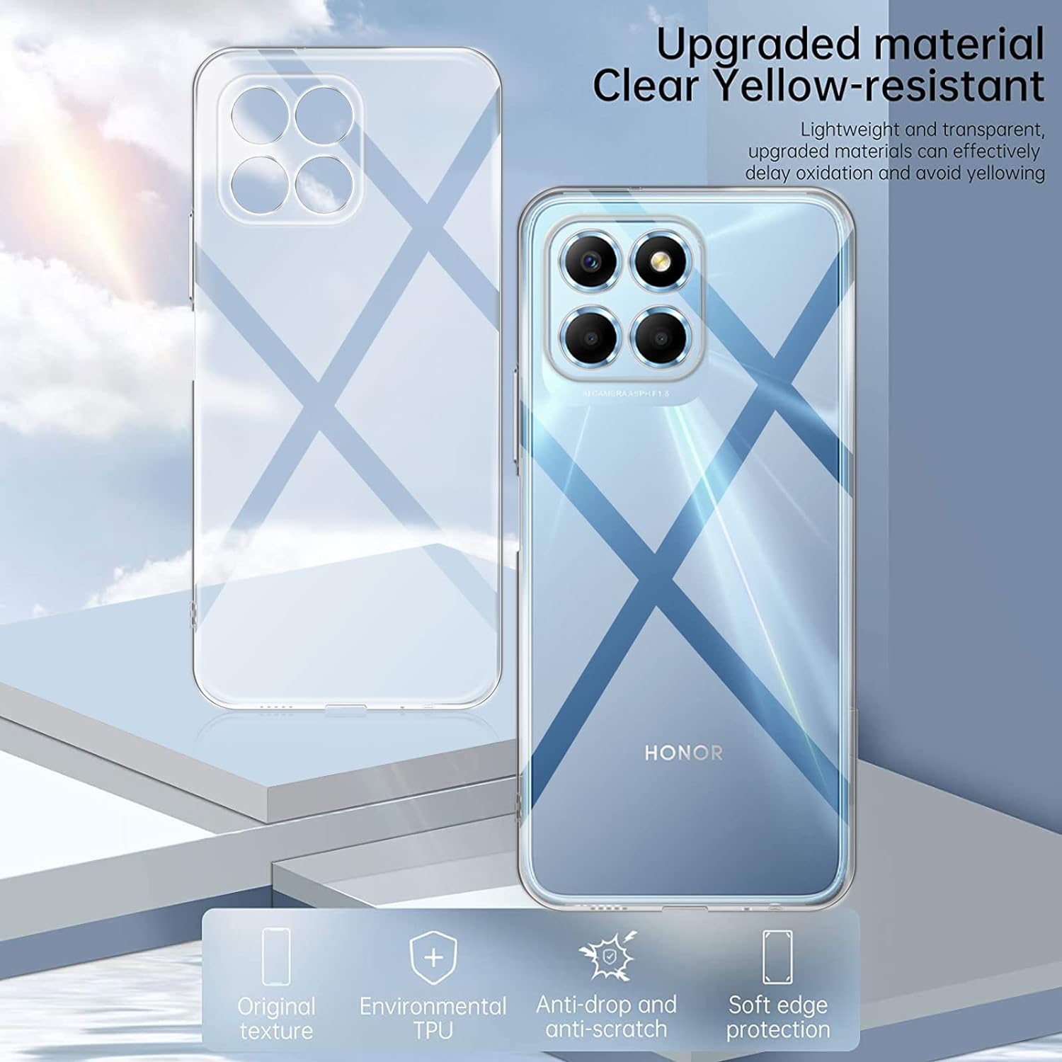 Honor X6b Case Clear Phone Cover & Screen Protector