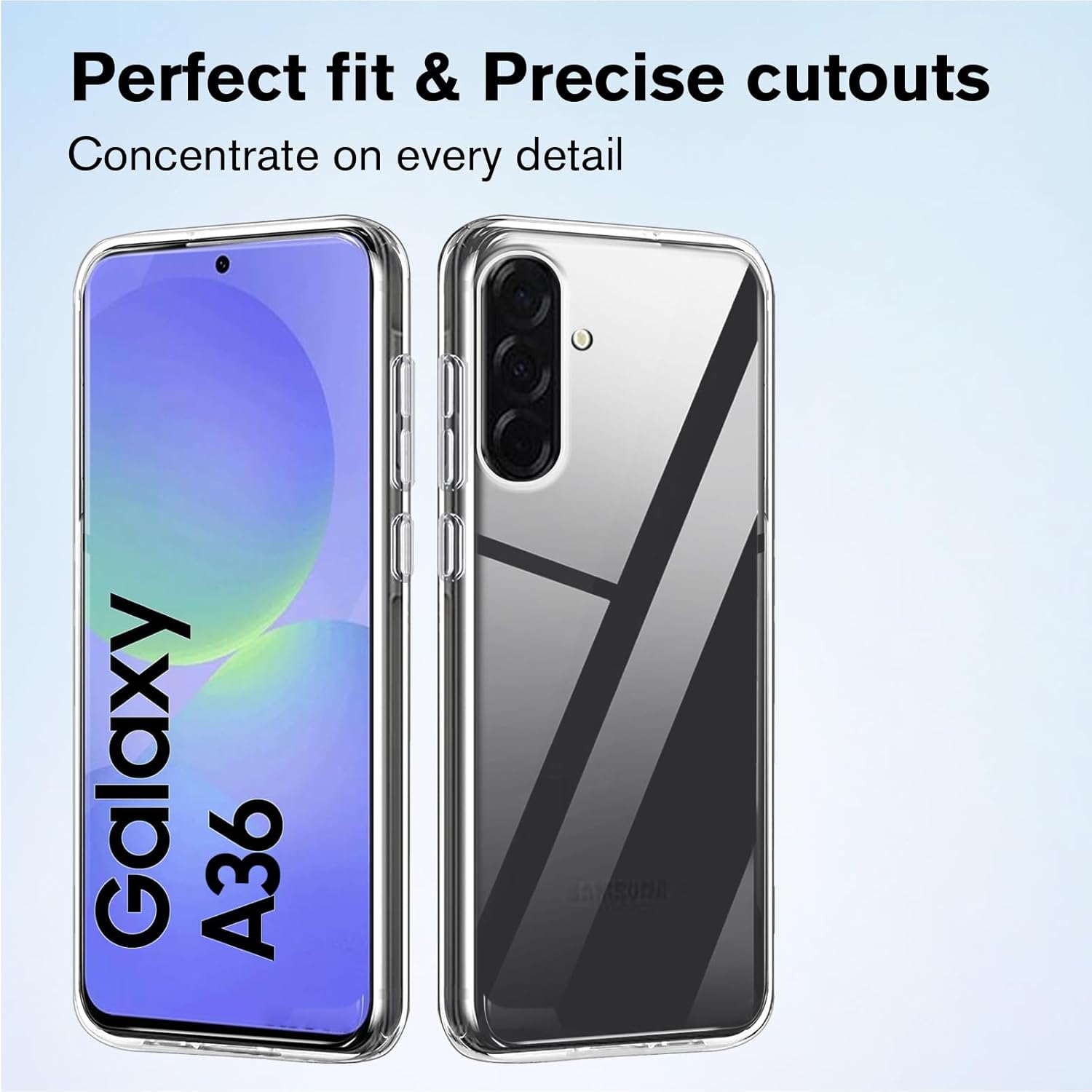 Samsung Galaxy A36 5G Case Clear Phone Cover & Screen Protector