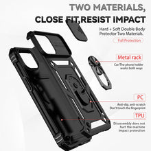 Apple iPhone 15 Case Shockproof Ring Stand Phone Camera Lens Cover