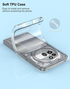 Nothing Phone (3a) Pro Case Clear Silicone Shockproof Gel Phone Cover