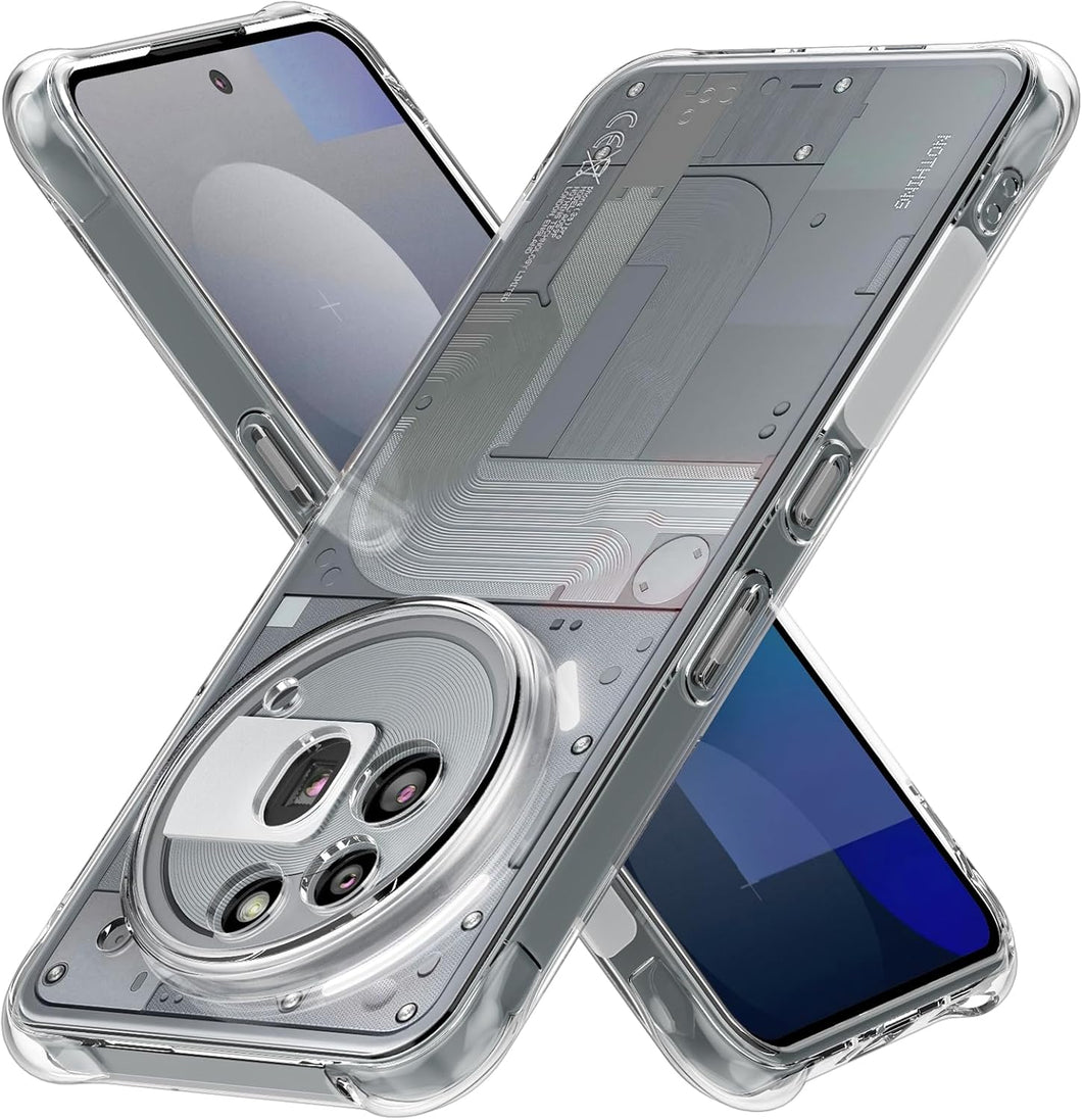 Nothing Phone (3a) Pro Case Clear Silicone Shockproof Gel Phone Cover
