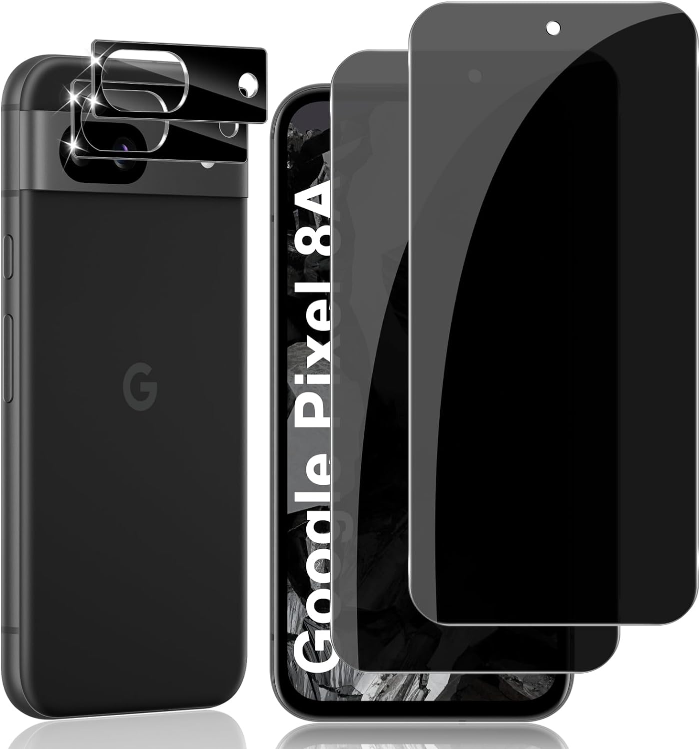 Google Pixel 8a Screen Protector Privacy Anti-Spy + Camera