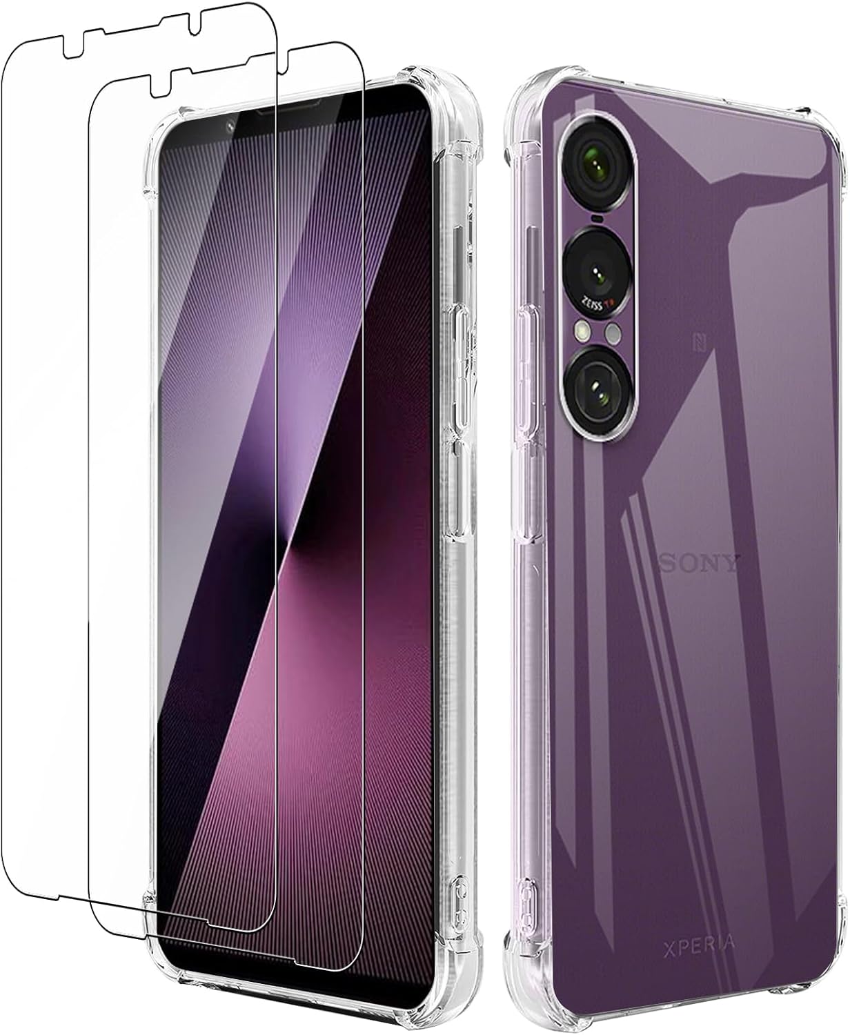 Sony Xperia 1 VII Case Clear Phone Cover & Screen Protector