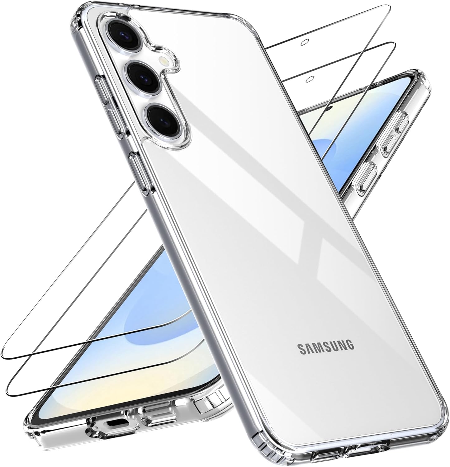 Samsung Galaxy S25 / S25 / Plus / S25 Ultra  Case Clear Phone Cover & Screen Protector