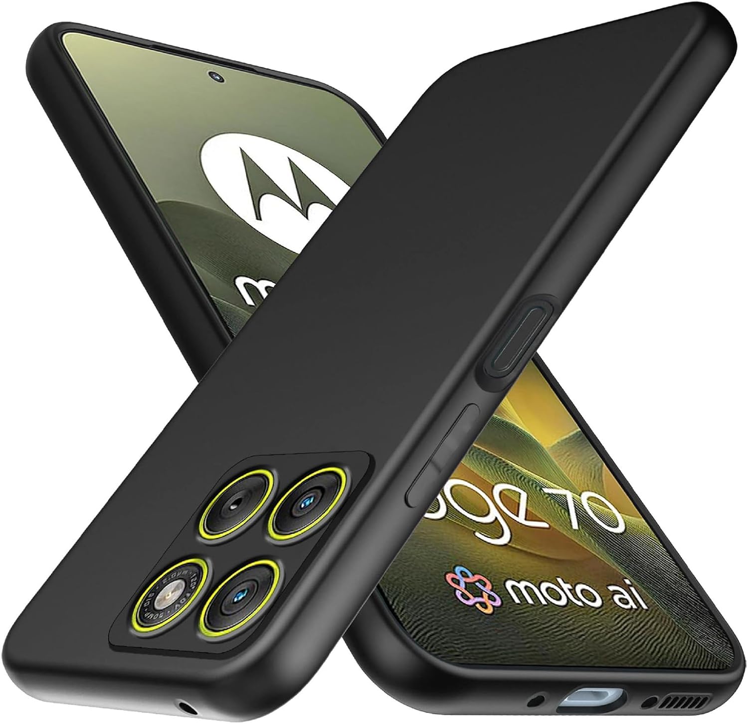 Motorola Edge 70 Case Black Gel Phone Cover & Screen Protector