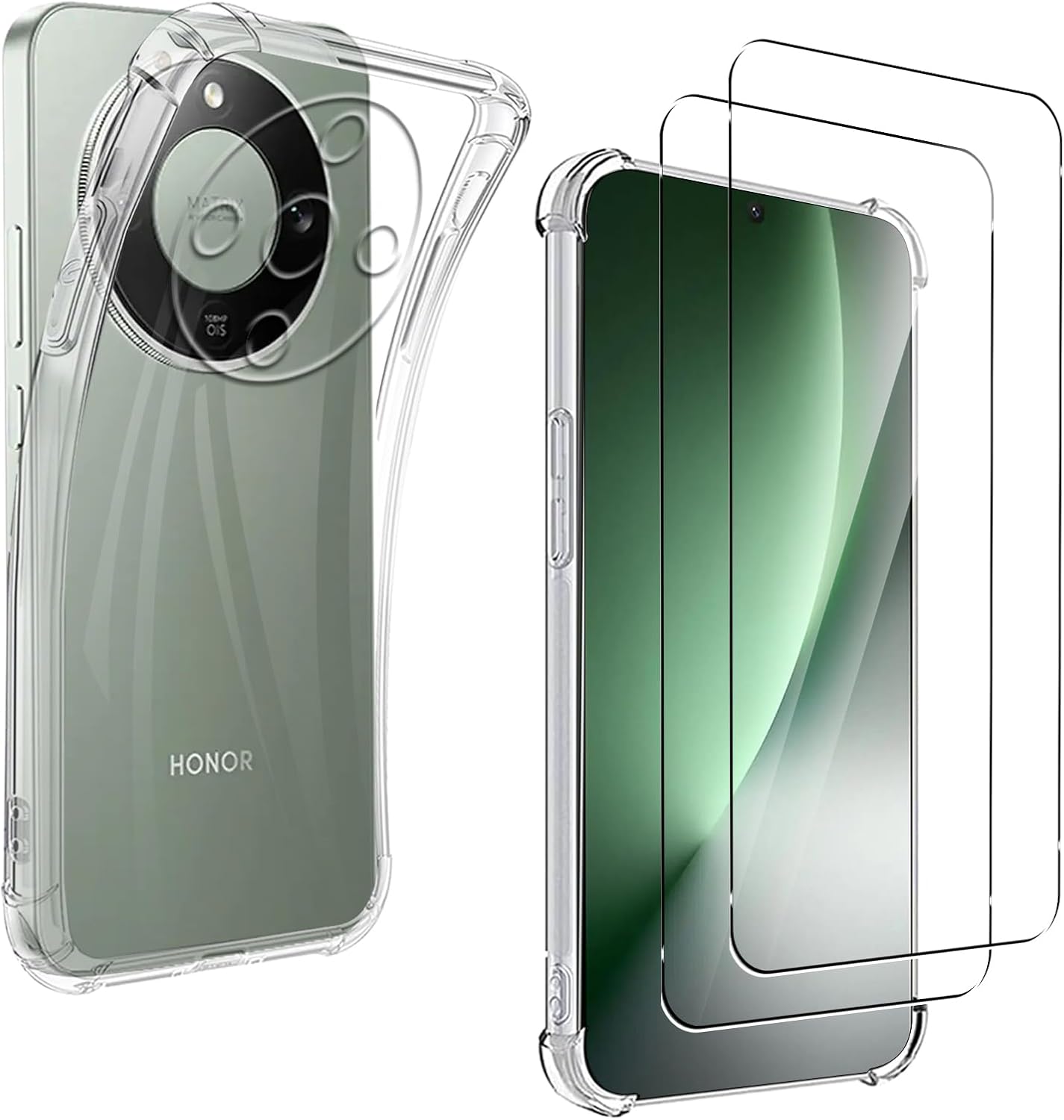 Honor Magic 8 Lite Pro Case Clear Phone Cover & Screen Protector