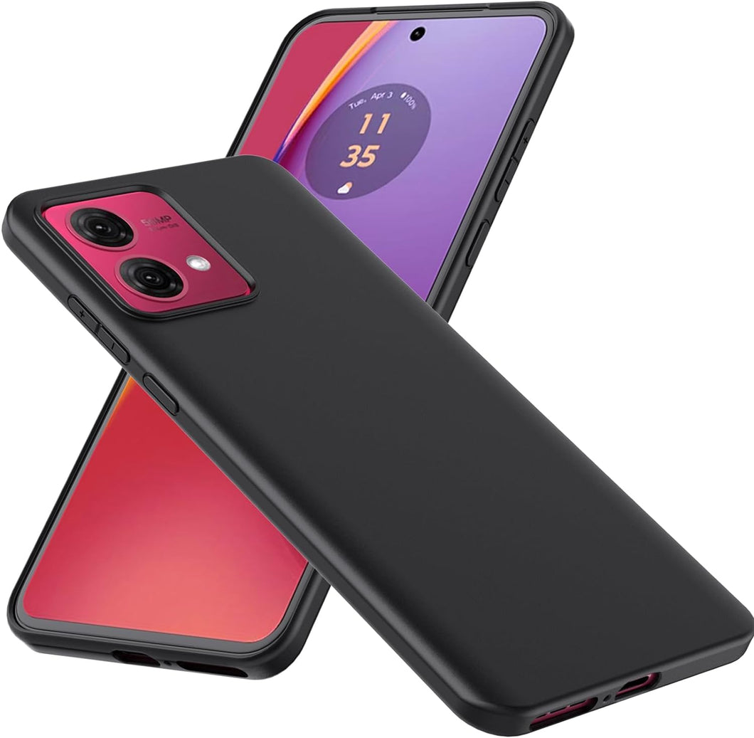 Motorola Moto G84 5G Case Matte Soft Black Gel Phone Cover