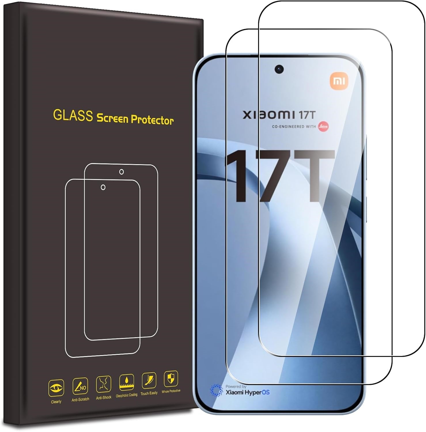 Xiaomi 17T / Xiaomi 17T Pro Screen Protector Glass 2 Pack