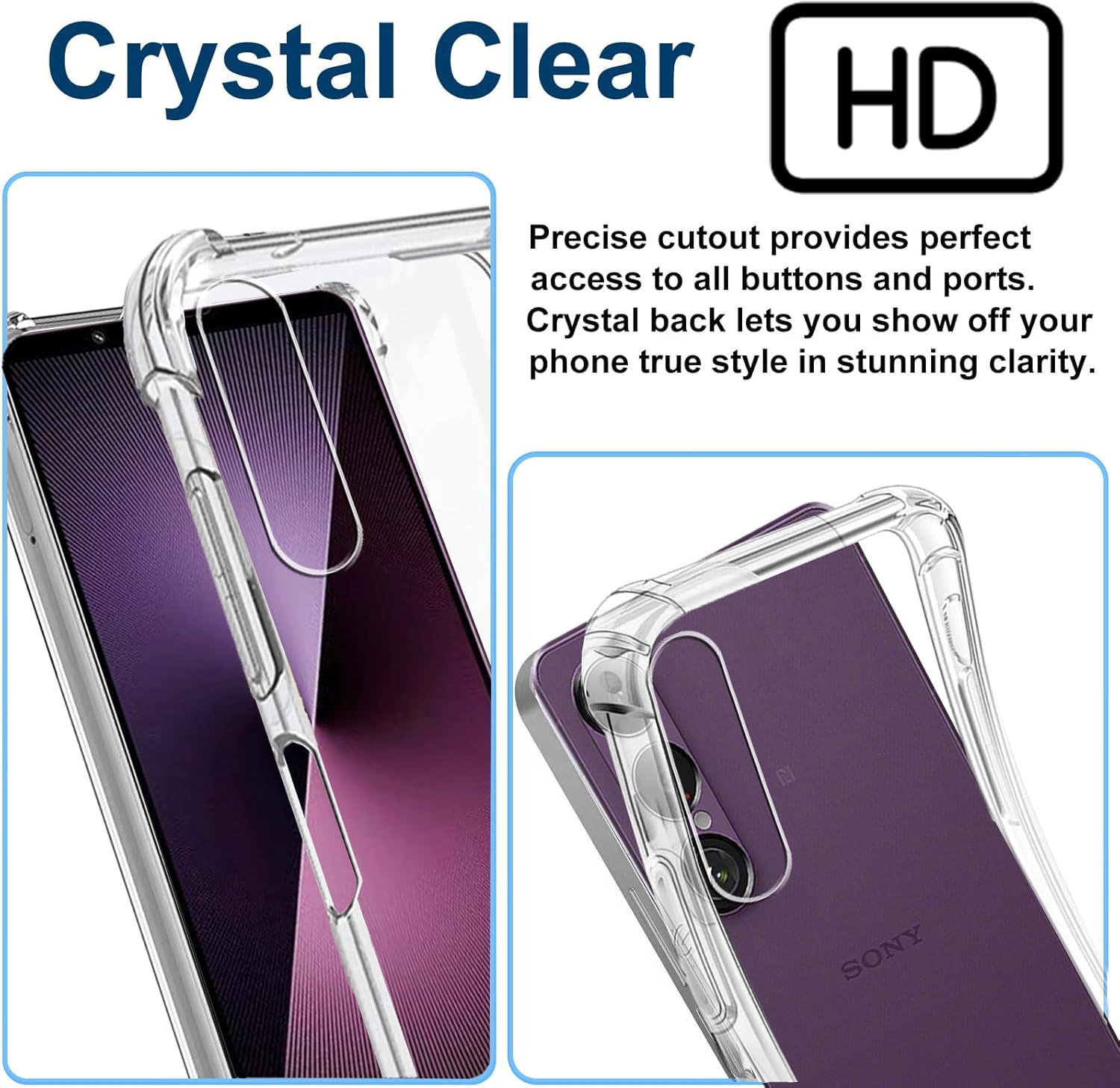 Sony Xperia 1 VII Case Clear Phone Cover & Screen Protector