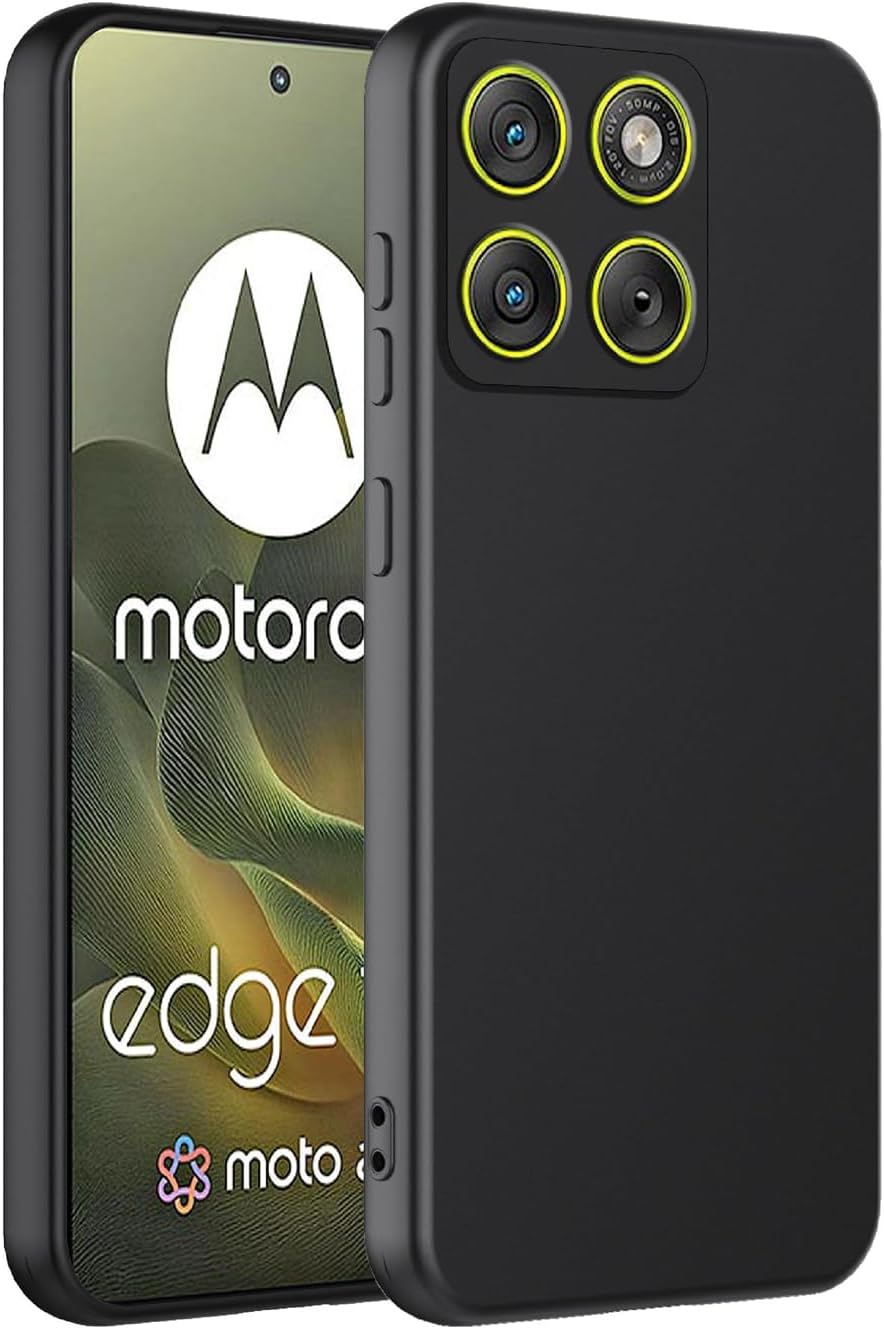 Motorola Edge 70 Case Matte Soft Black Gel Phone