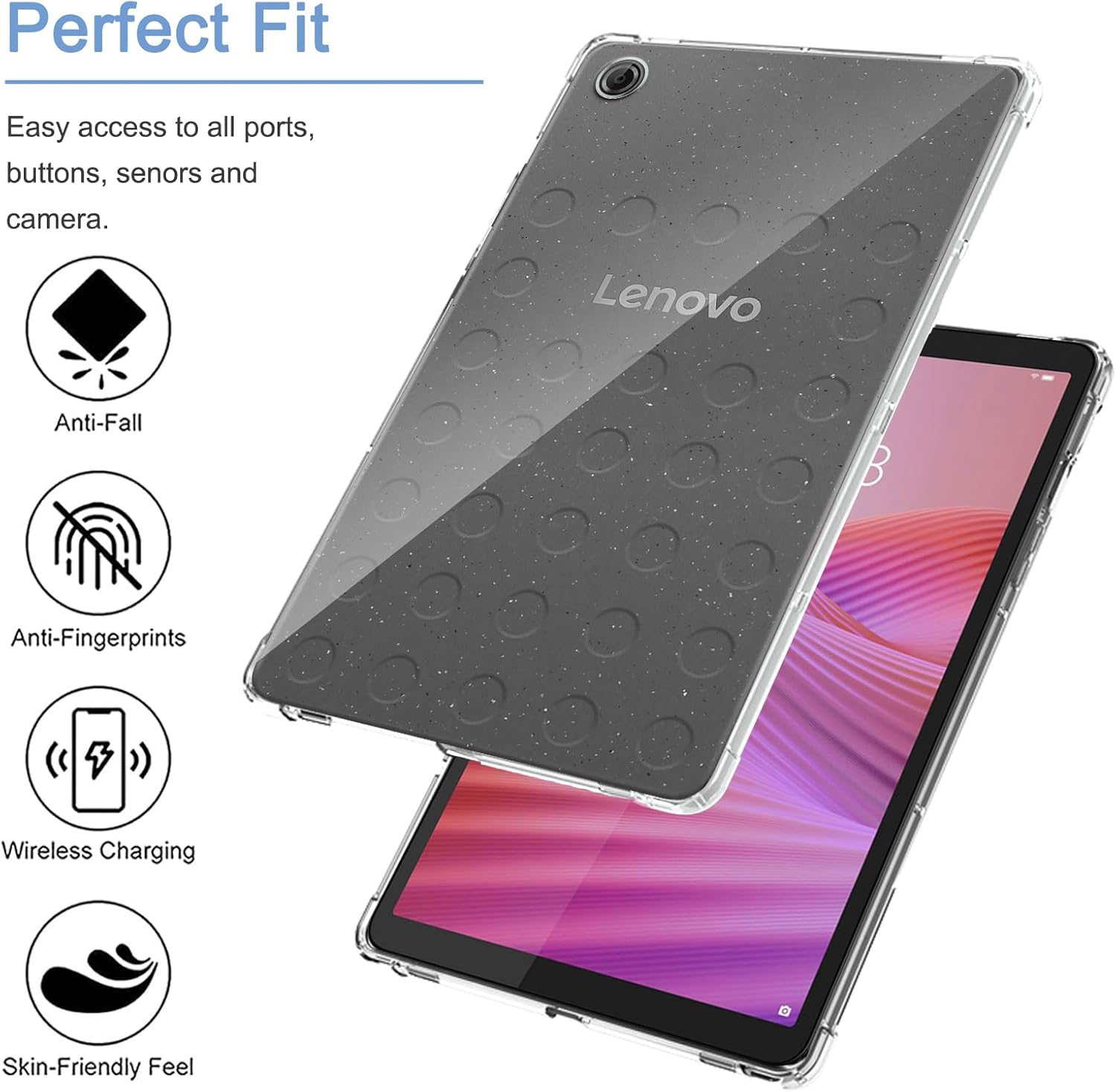 Lenovo Tab One Case Clear Shockproof Cover