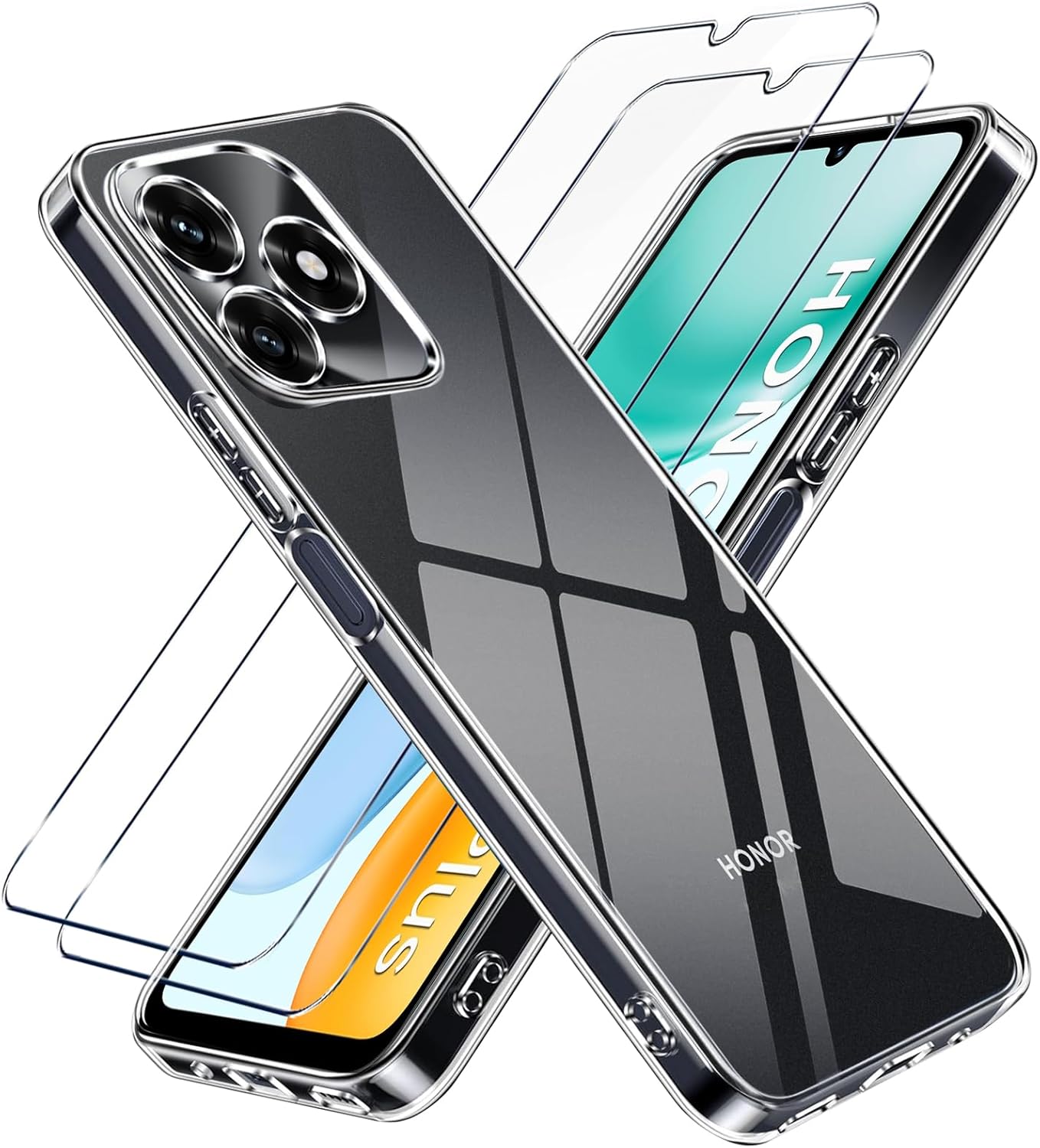 Honor X5c Plus Case Clear Phone Cover & Screen Protector