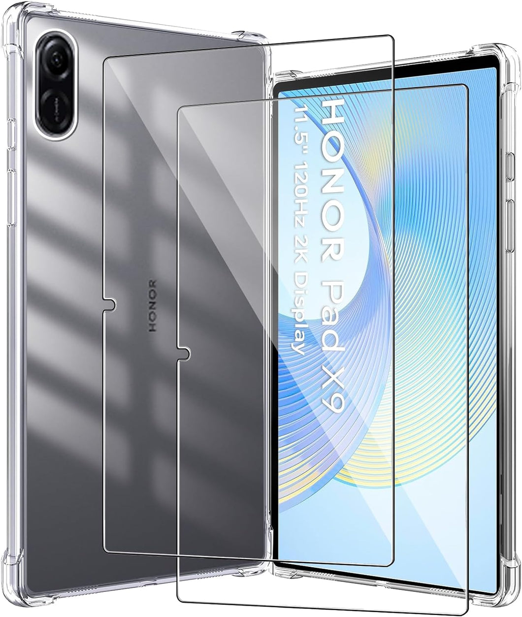 Honor Pad X9 Case Clear Shockproof Cover & Screen Protector