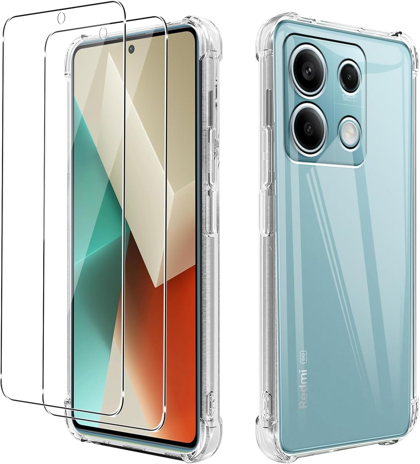 Xiaomi Redmi Note 13 5G Case Clear Phone Cover & Screen Protector