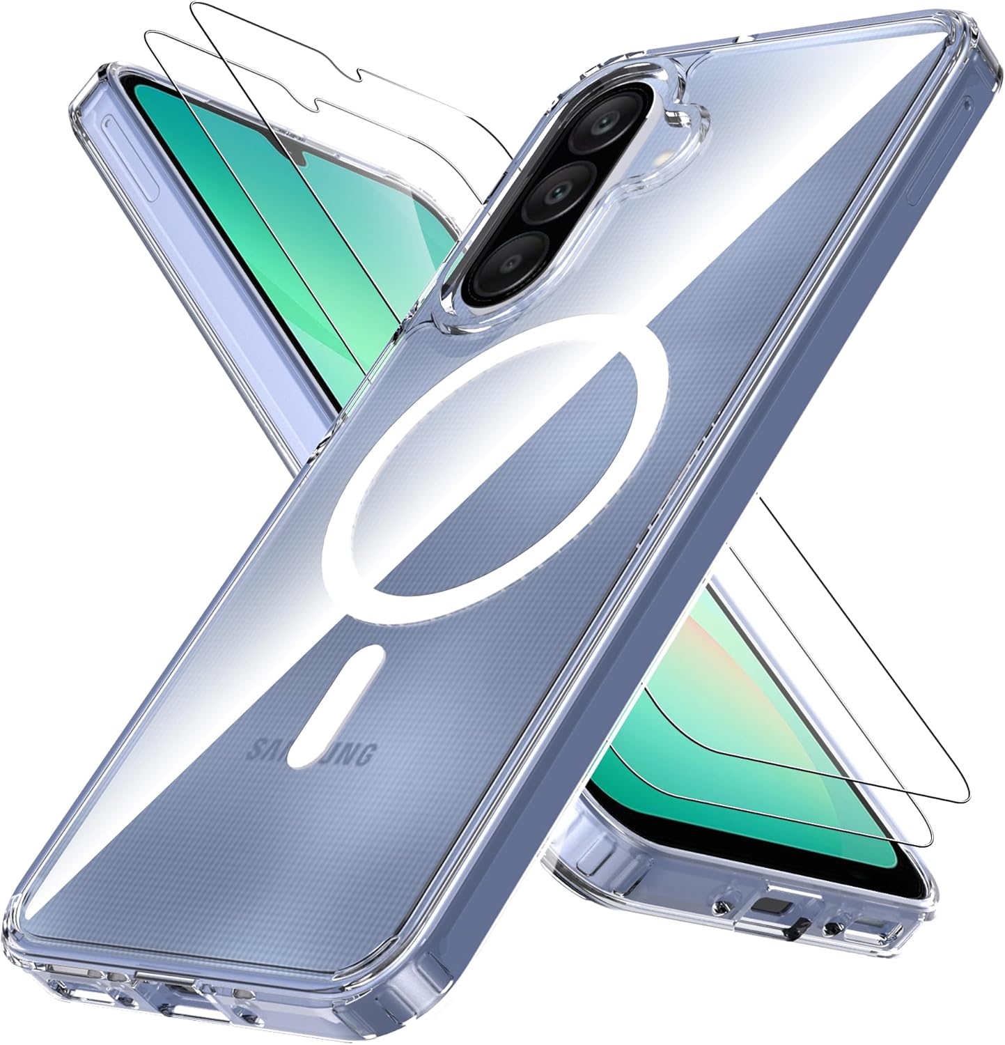 Samsung Galaxy A17 4G/5G Clear Case Magsafe Phone Cover + Glass Screen Protector