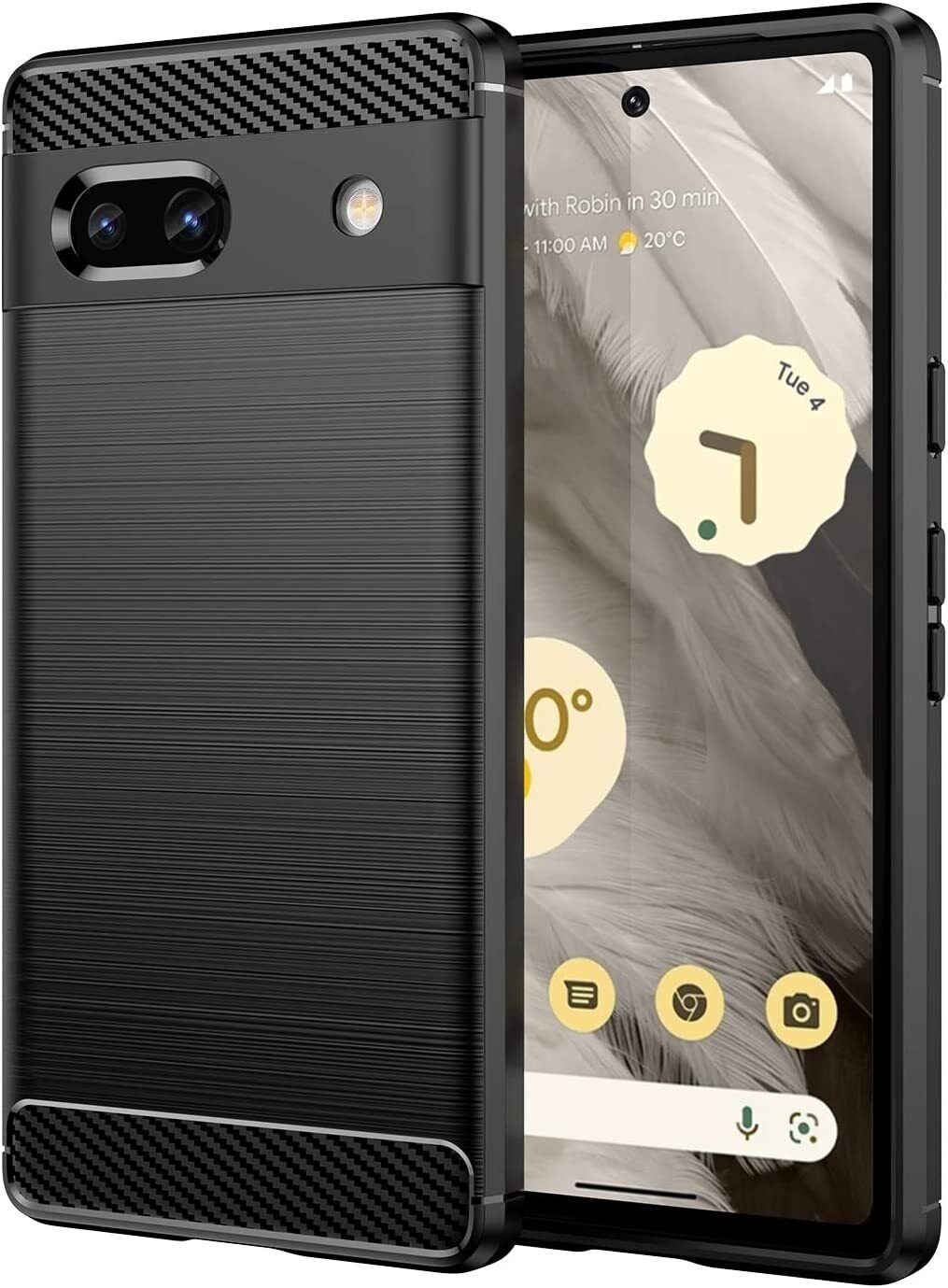 Google Pixel 7a Case Carbon Fibre Phone Cover