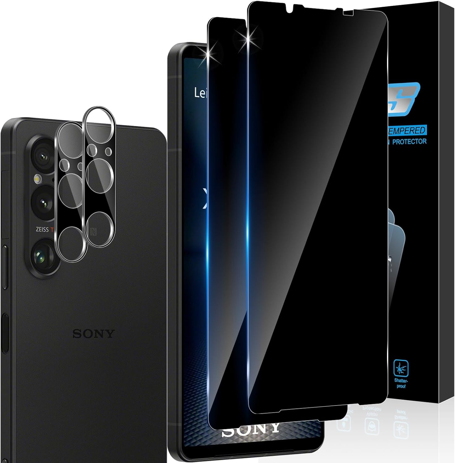 Sony Xperia 1 VI Screen Protector Privacy Anti-Spy + Camera