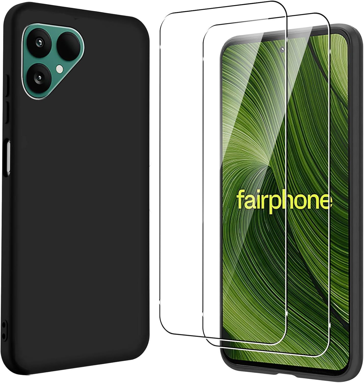 Fairphone 6 Black Gel Phone Cover & Screen Protector