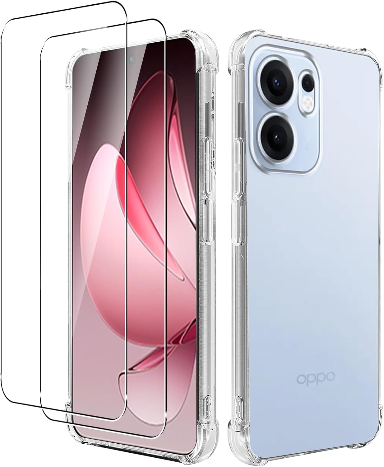OPPO Reno 13 FS 5G / 13 FG Case Clear Phone Cover & Screen Protector