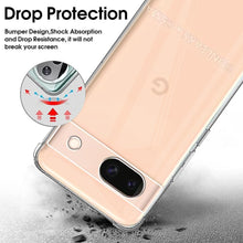 Google Pixel 8a Case Clear Phone Cover & Screen Protector