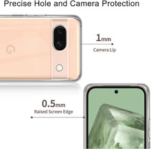 Google Pixel 8a Case Clear Phone Cover & Screen Protector