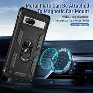 Google Pixel 7a Case Kickstand Shockproof Ring Phone Cover