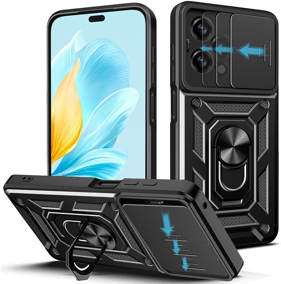 Honor 200 Lite Pro Case Shockproof Ring Stand Phone Camera Lens Cover