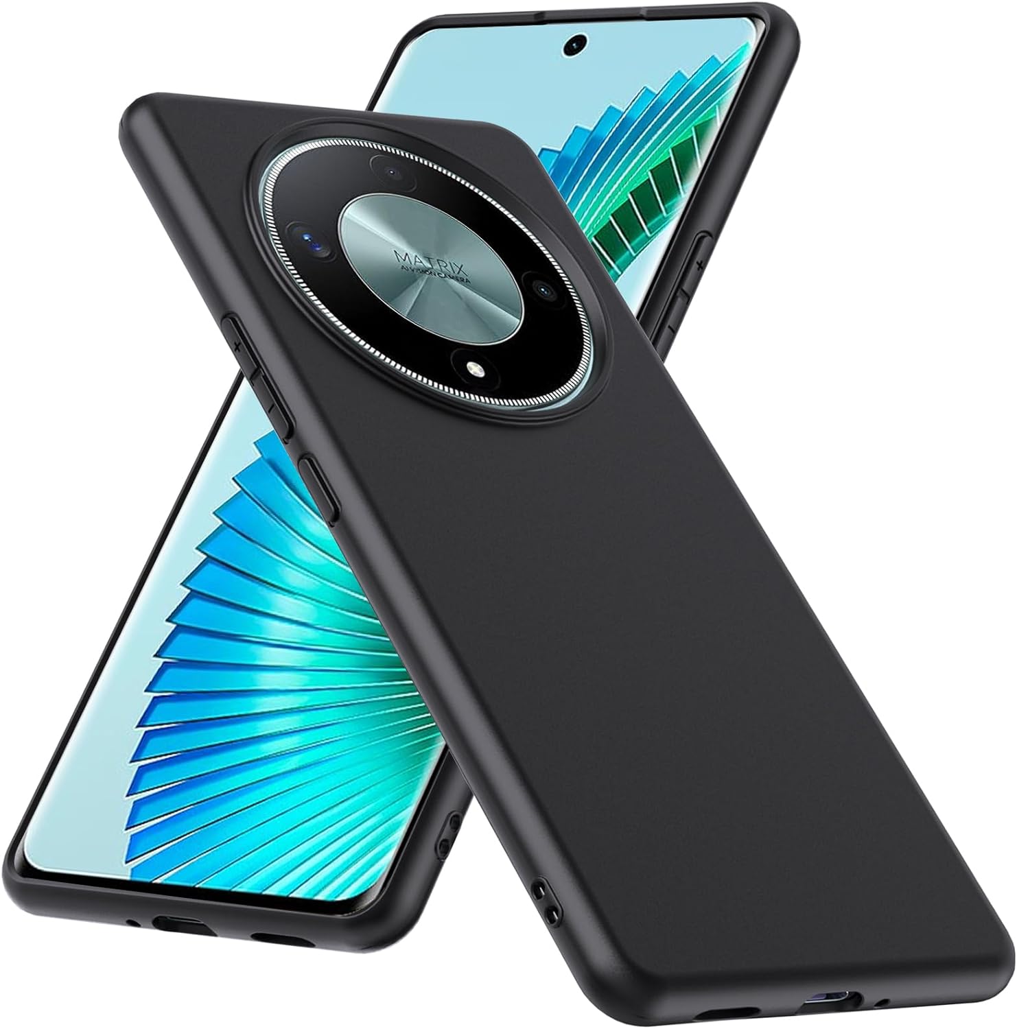 Honor Magic 6 Lite Case Black Gel Phone Cover & Screen Protector
