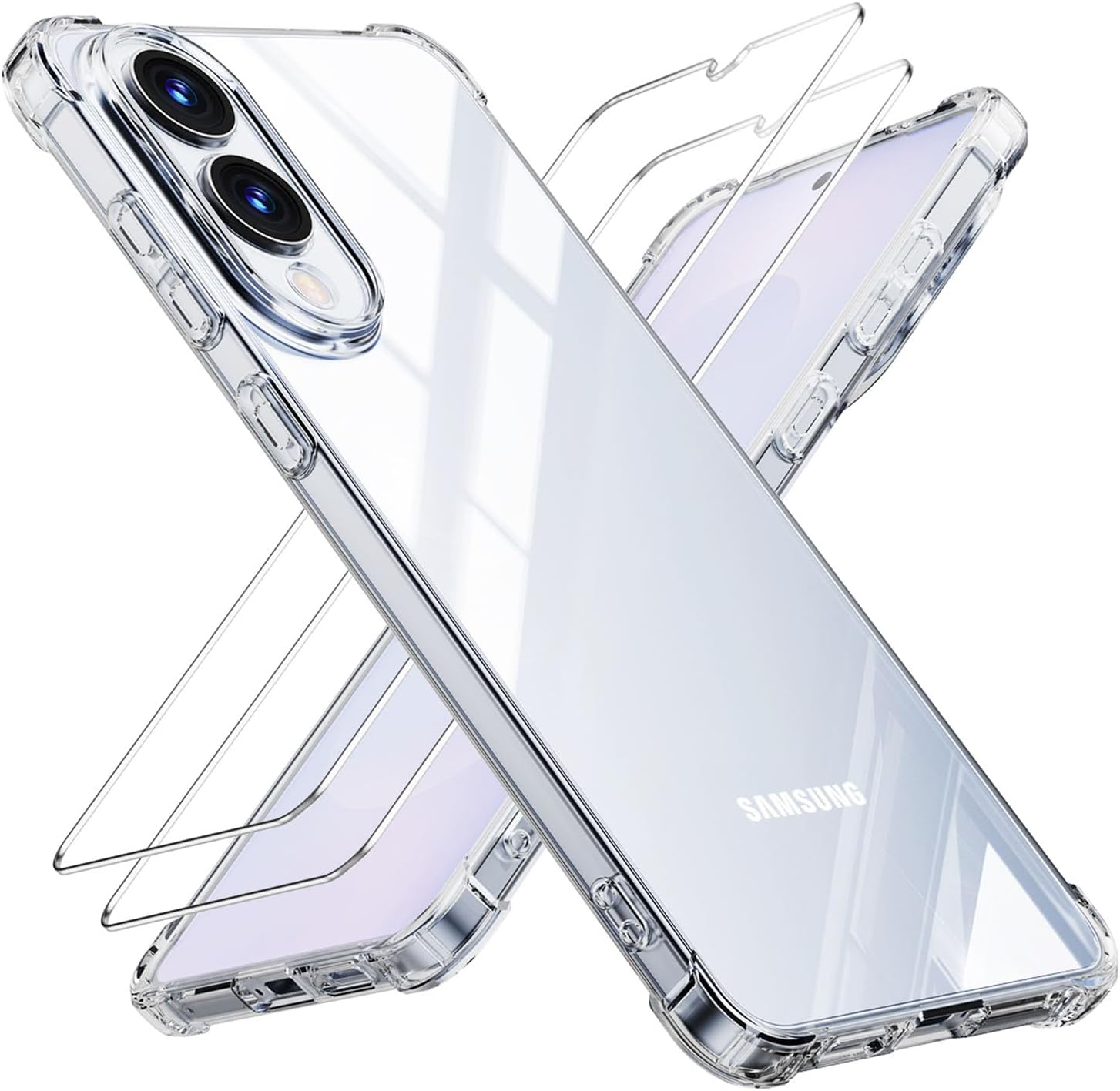 Samsung Galaxy S25 Edge Case Clear Phone Cover & Screen Protector