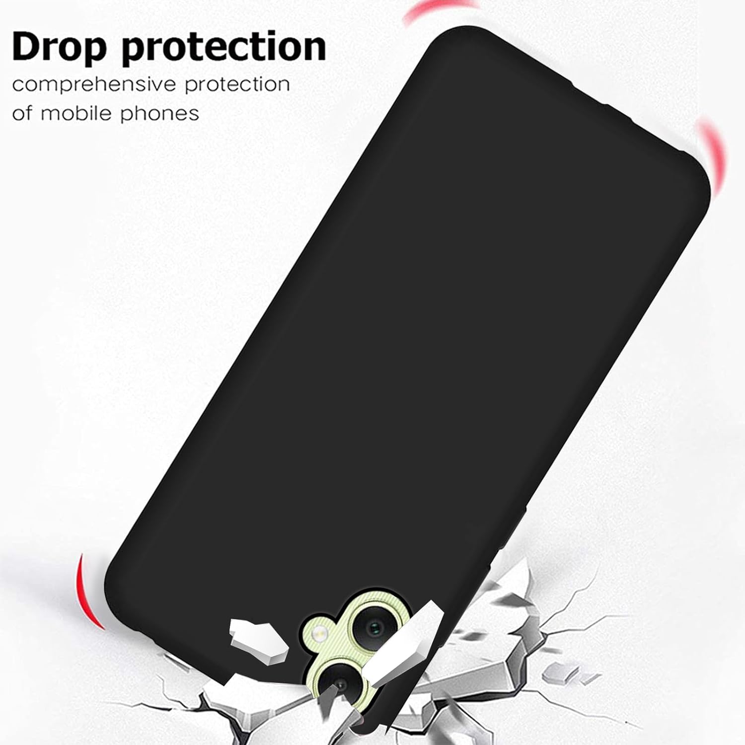 Samsung Galaxy A05 / A05S Case Black Gel Phone Cover & Screen Protector