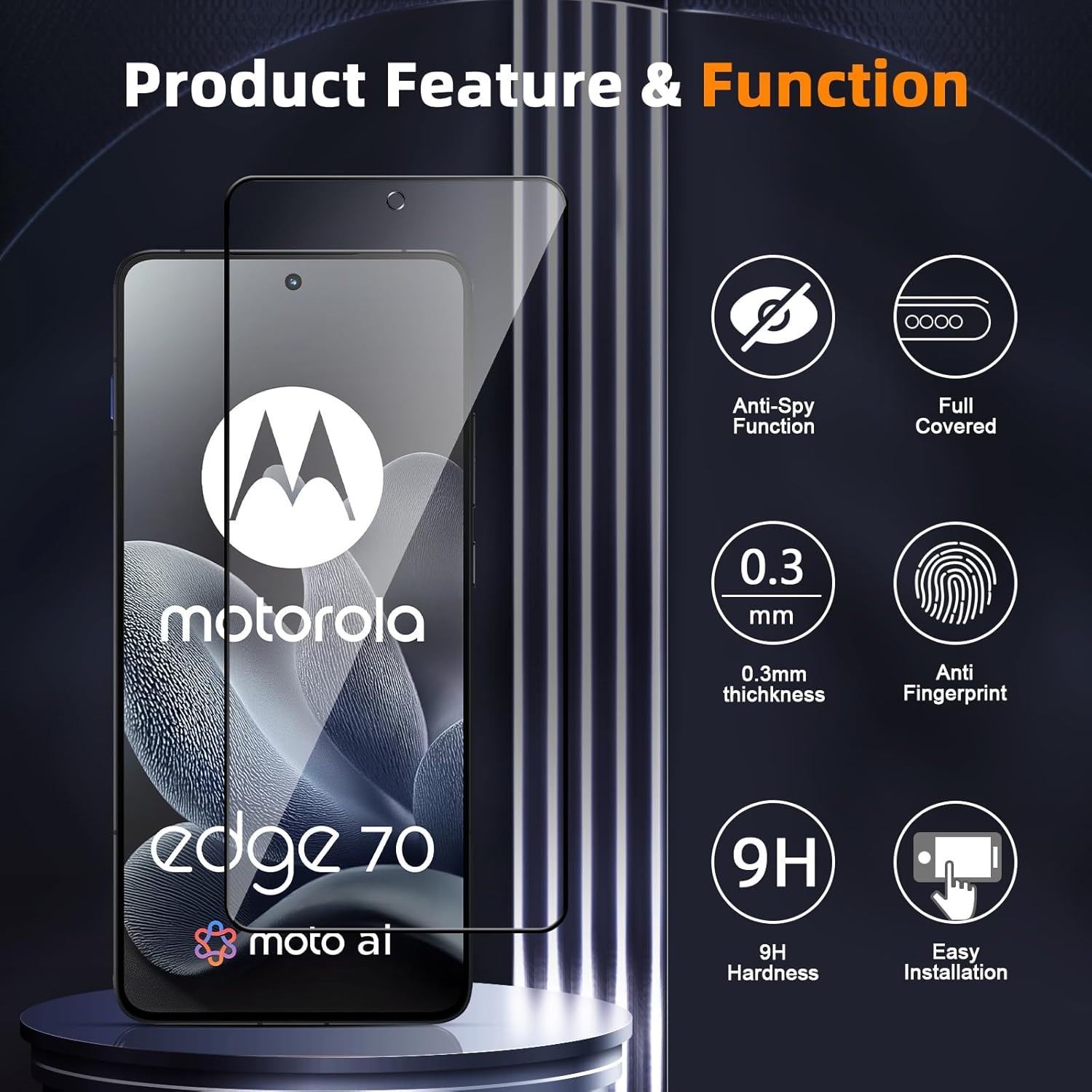 Motorola Edge 70 Screen Protector Privacy Anti-Spy