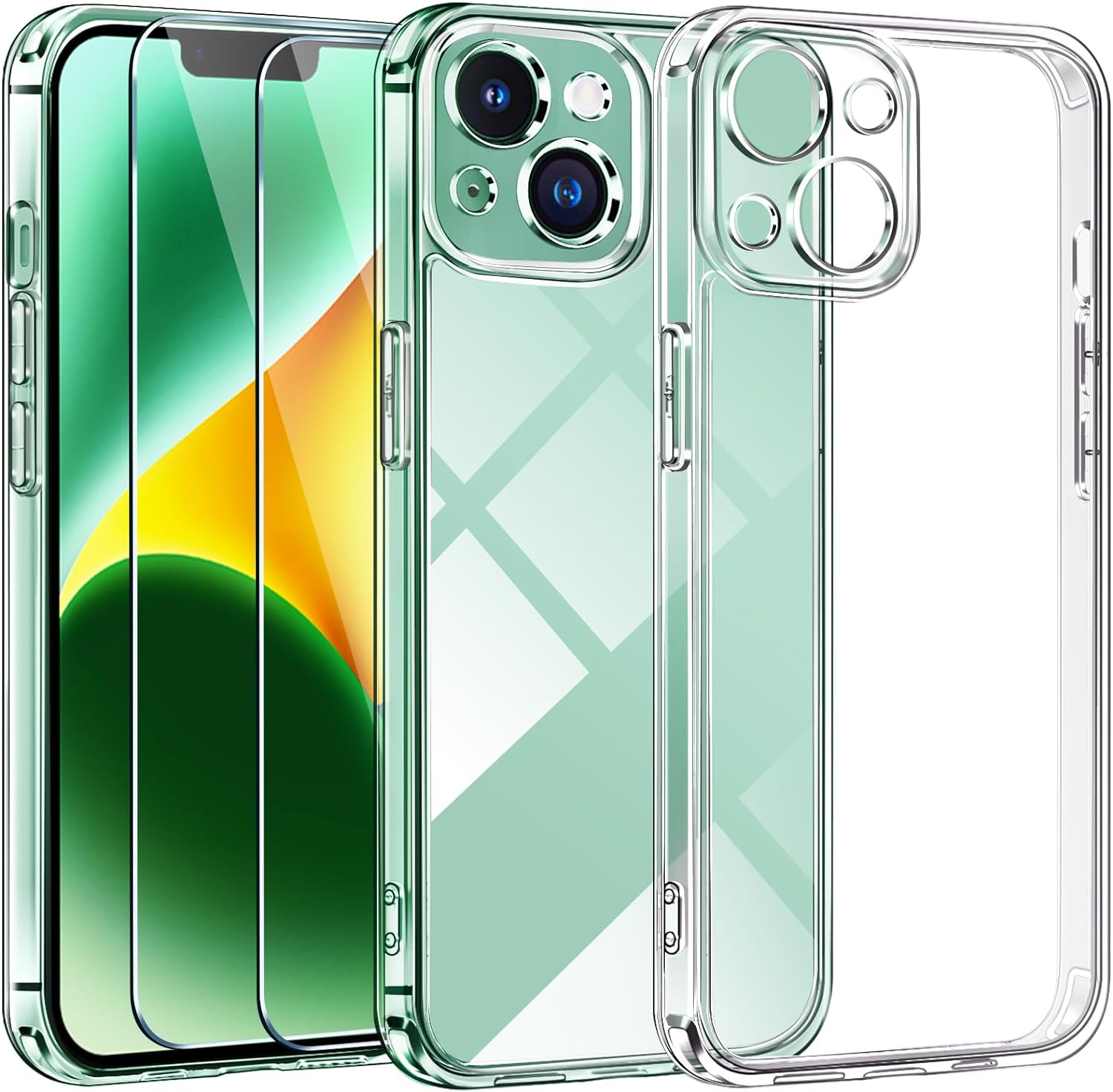 Apple iPhone 15 Plus Case Clear Phone Cover & Screen Protector