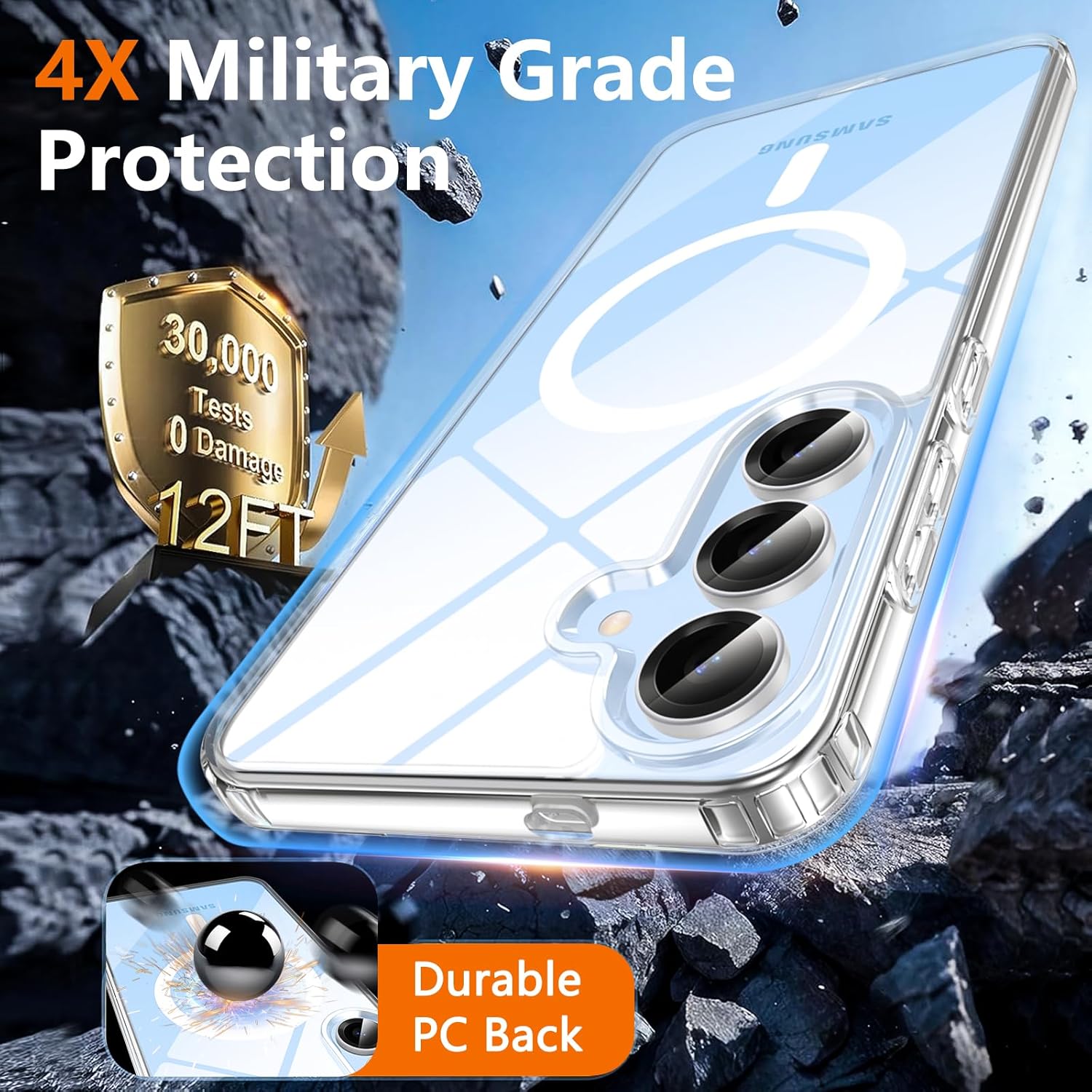 Samsung Galaxy S25 FE Case Magsafe Phone Cover + Glass Screen Protector