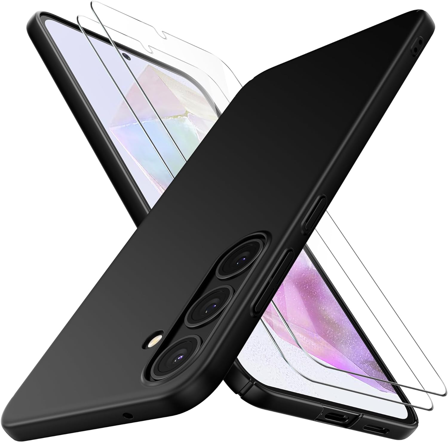 Samsung Galaxy A35 5G Case Matte Hard Phone Cover & Screen Protector