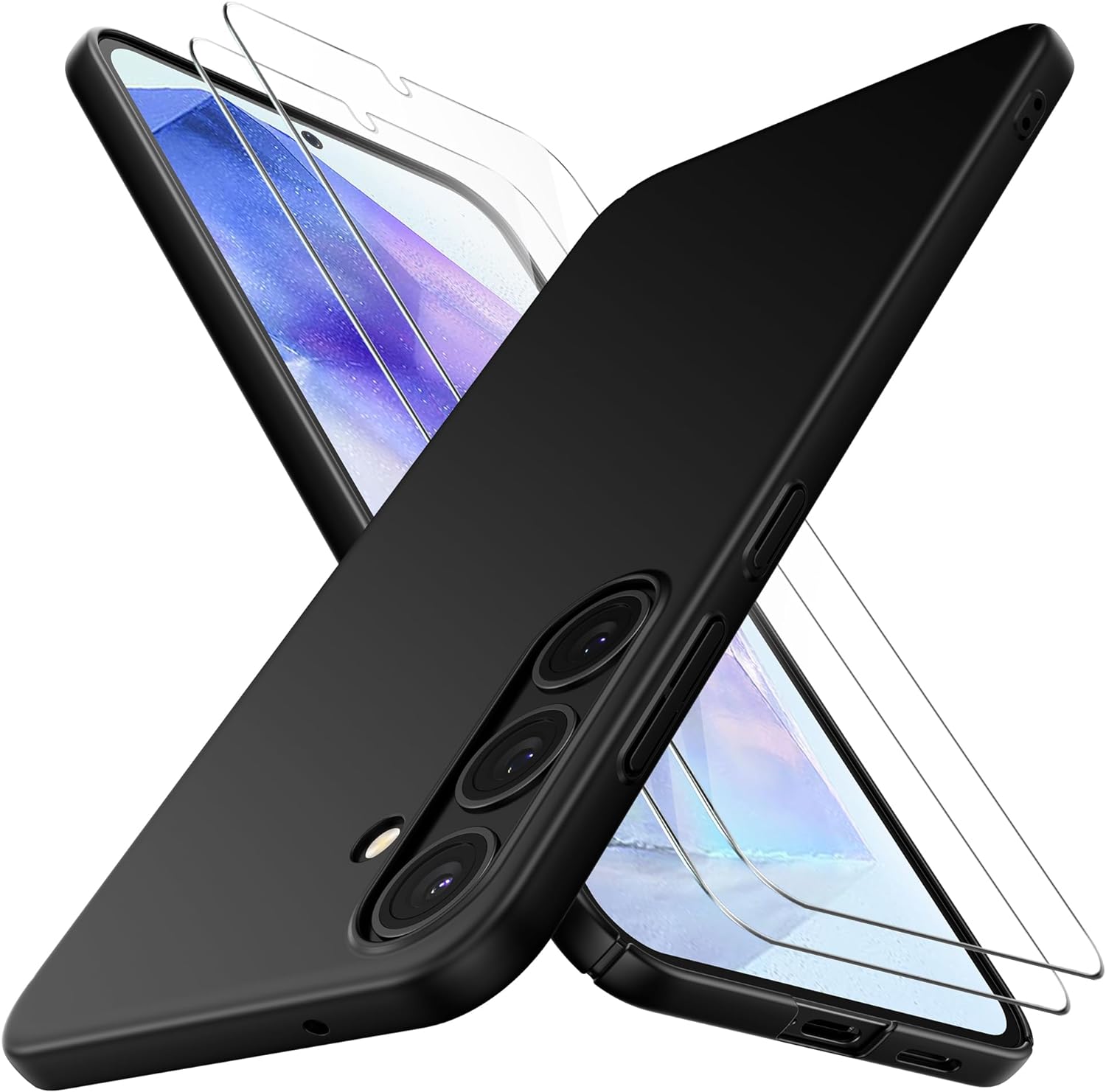 Samsung Galaxy A55 5G Case Matte Hard Phone Cover & Screen Protector