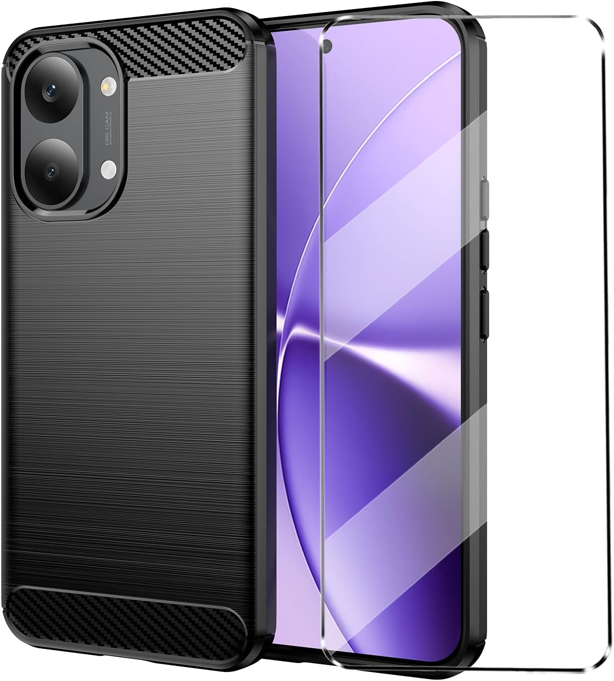Xiaomi Poco X8 Pro / X8 Pro Max Case Carbon Fibre Phone Cover + Screen Protector
