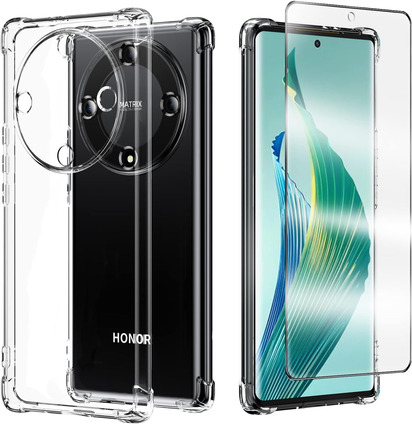 Honor Magic 6 Lite Case Clear Phone Cover & Screen Protector