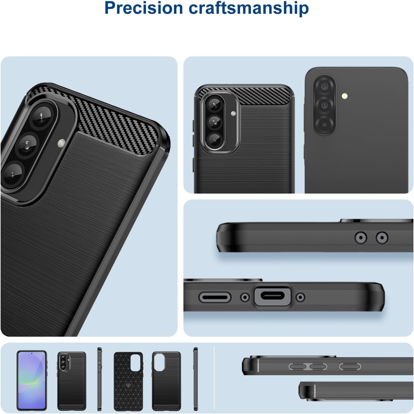 Samsung Galaxy A37 Case Carbon Fibre Gel Phone Cover